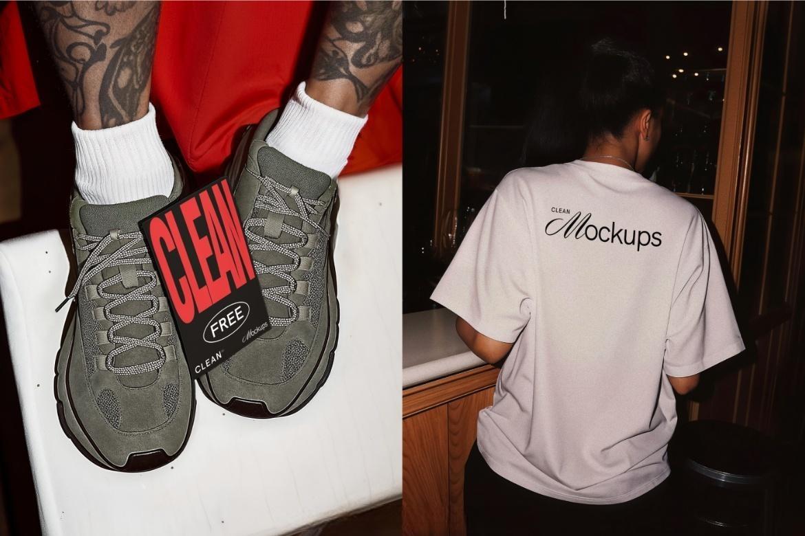 19个暗黑优雅现代T恤名片海报帆布袋广告牌手机电脑酒瓶纸杯品牌VI设计展示PSD样机组合 BLACK PACK（13292）