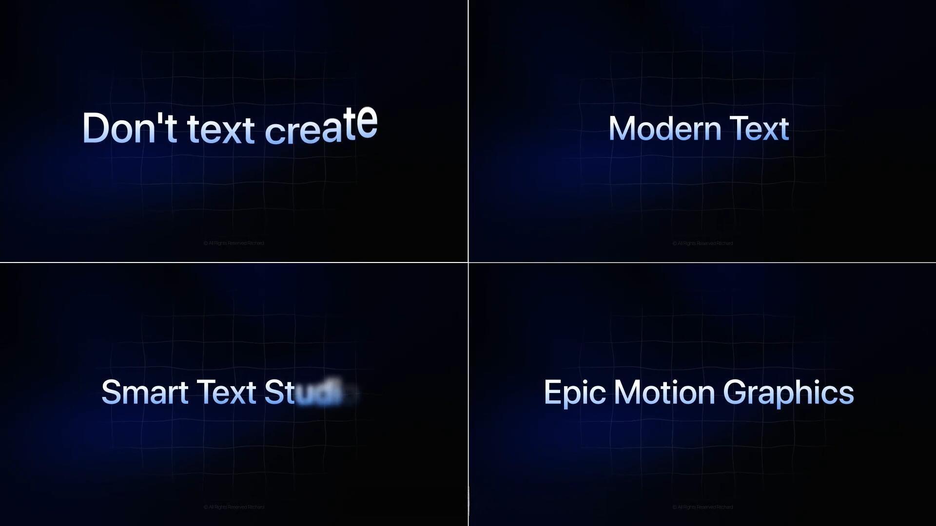 AE模板：极简干净粗体文本标题字幕排版动画（13289）