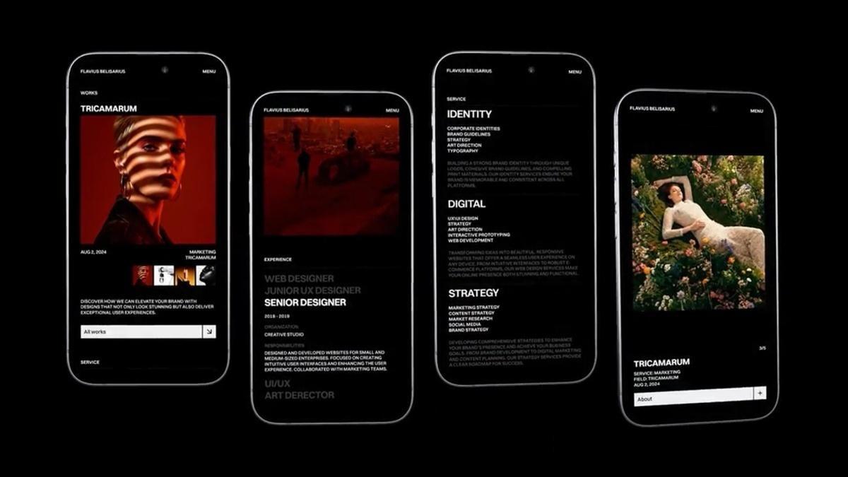 AE模板：创意3D极简主义照片视频作品集展示动画（13456）