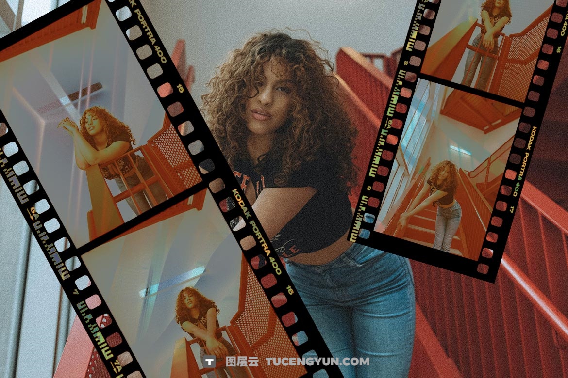 50个复古宝丽来柯达/富士电影框架胶片边框电影帧框架叠加层PSD海报模板样机 Pixflow – Kodak and Fuji Film Frames V.2（13368）