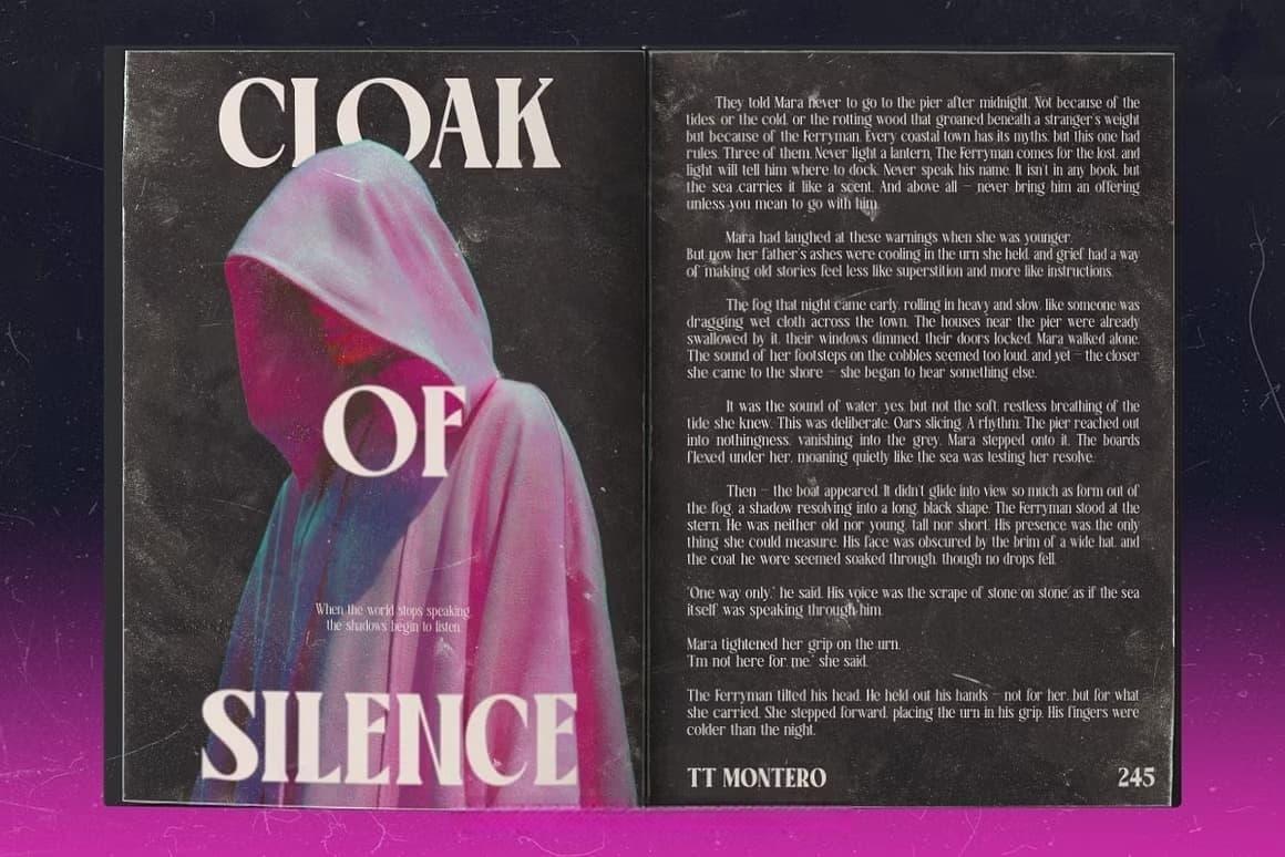 英文字体：复古永恒优雅精致浓缩衬线封面海报画册Logo标题设计字体 TT Montero Serif Condensed（13490）