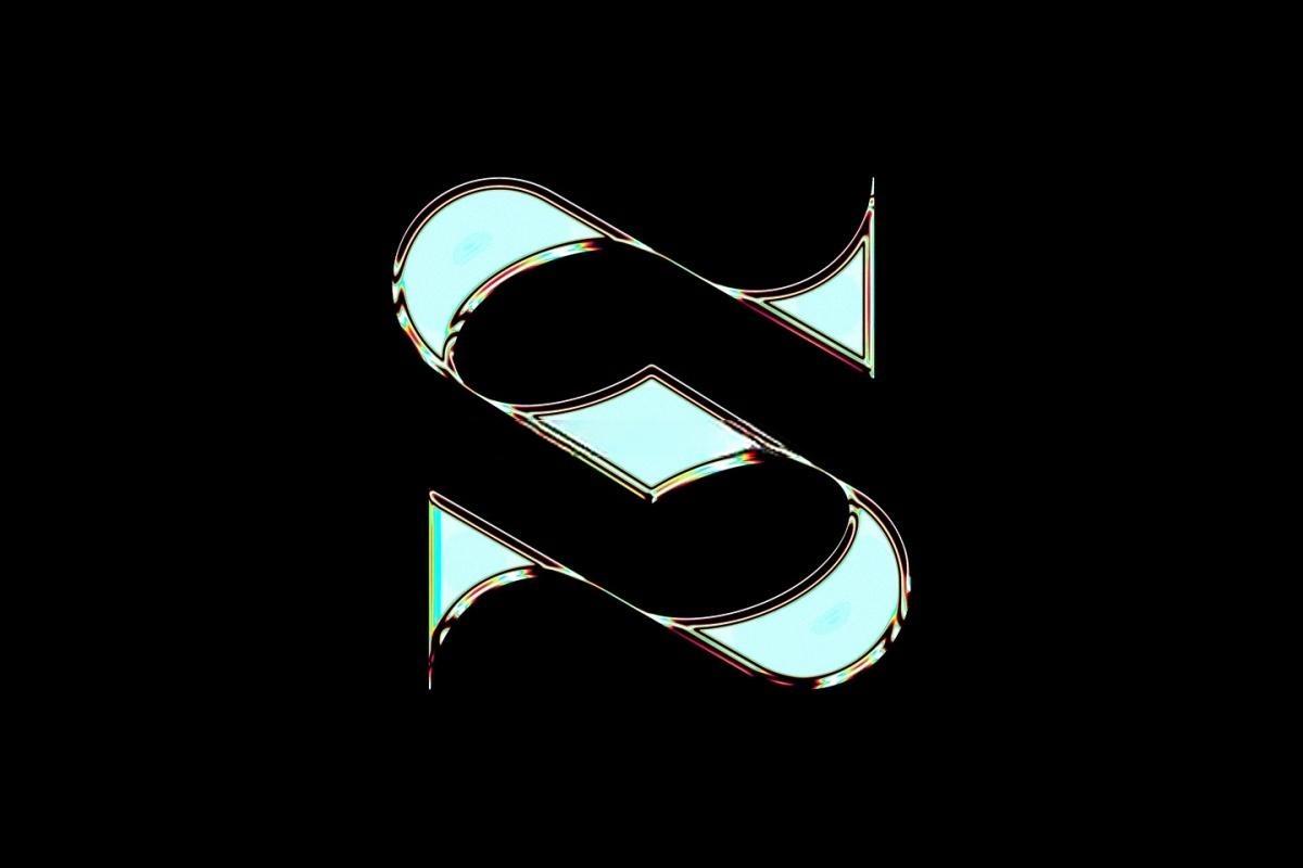 12个复古千禧Y2K风格酸性金属镀铬3D玻璃LOGO文本标题特效PSD样机设计套装 Galactic Chrome Text Styles（13264）