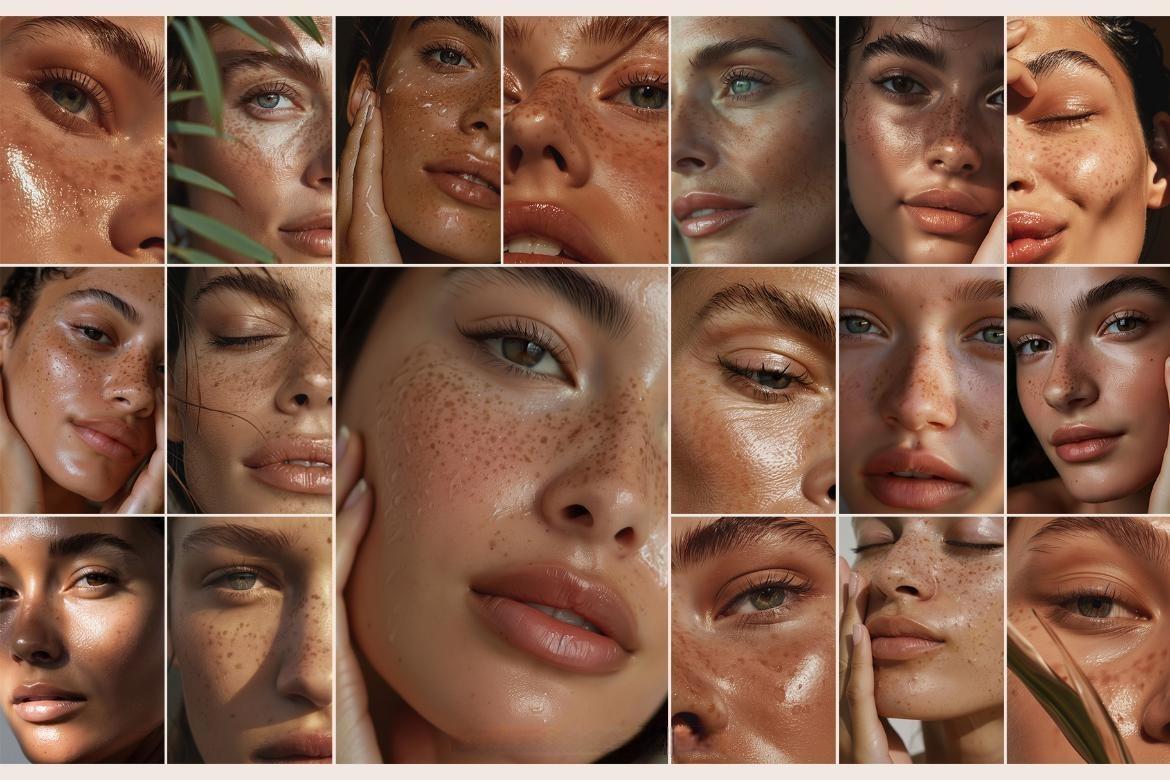 100款真实化妆品护肤女性皮肤雀斑肤质展示JPG图片照片设计套装 Authentic Beauty — 100 Stock Photos（13308）