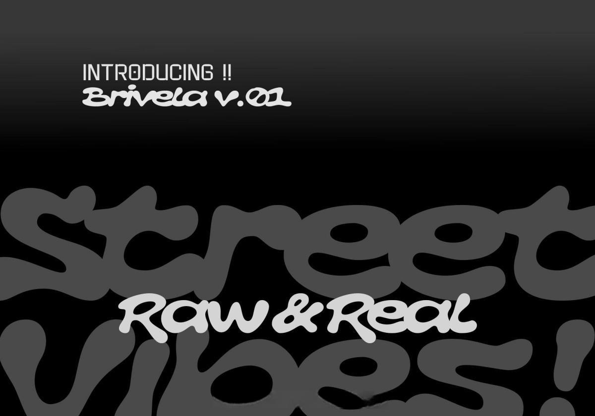 英文字体：大胆街头手写涂鸦艺术街头滑板文化logo徽标标题排版封面海报设计字体 Brivela – Display Font（13461）