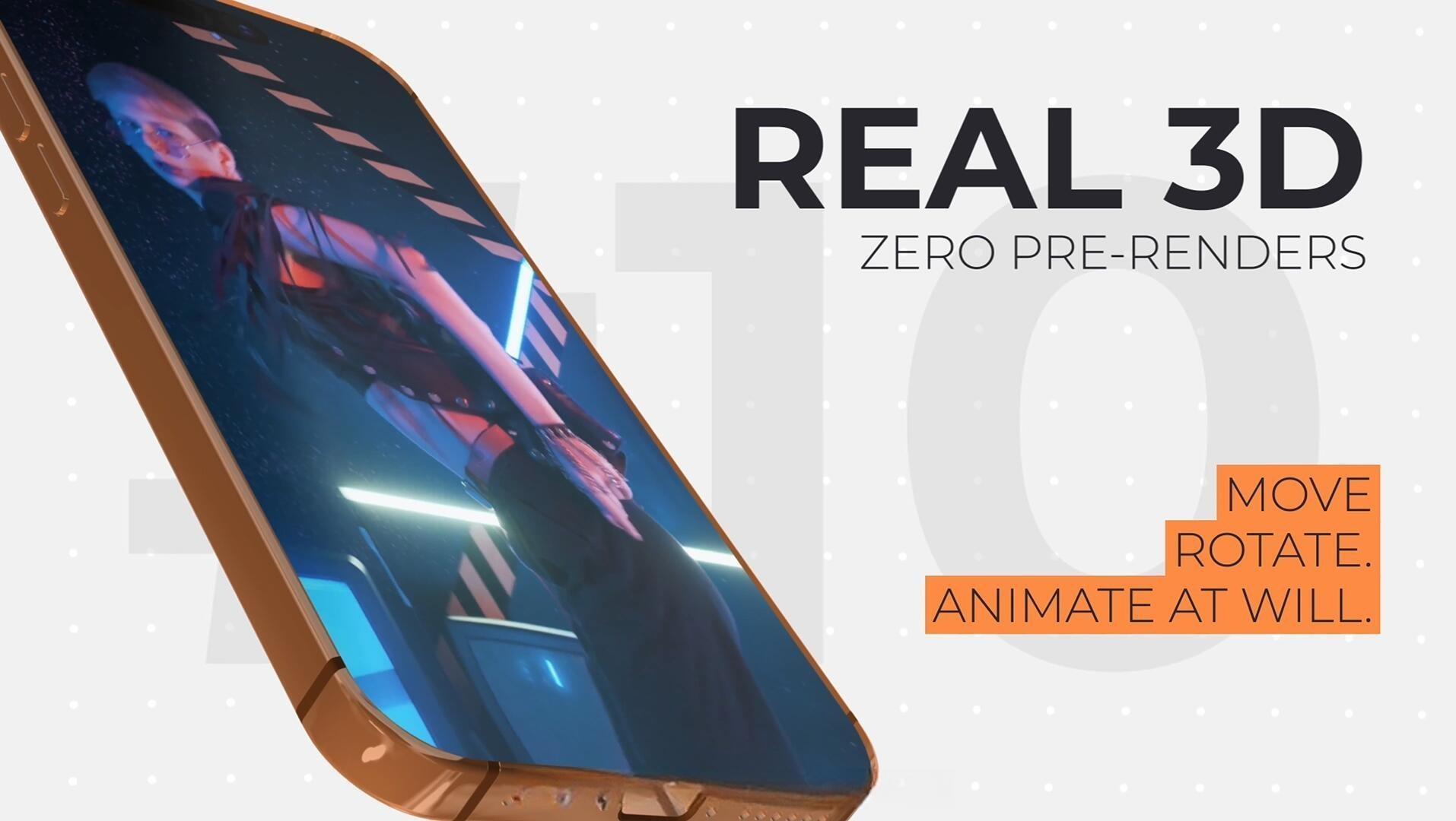 达芬奇预设：12个苹果iPhone 17 Pro手机界面3D展示模型动画（13573）