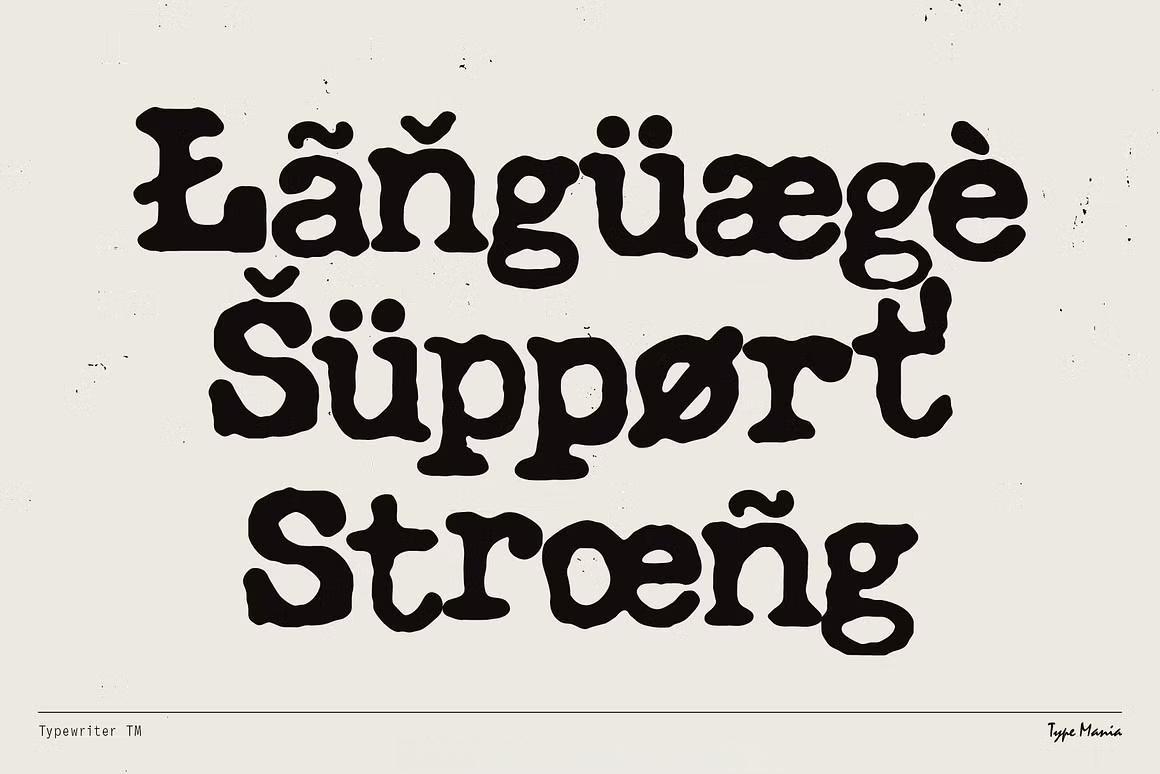 英文字体：复古仿旧斑驳墨迹渗透手写打字机效果封面海报设计字体 Typewriter TM – Distressed Typer（13578）