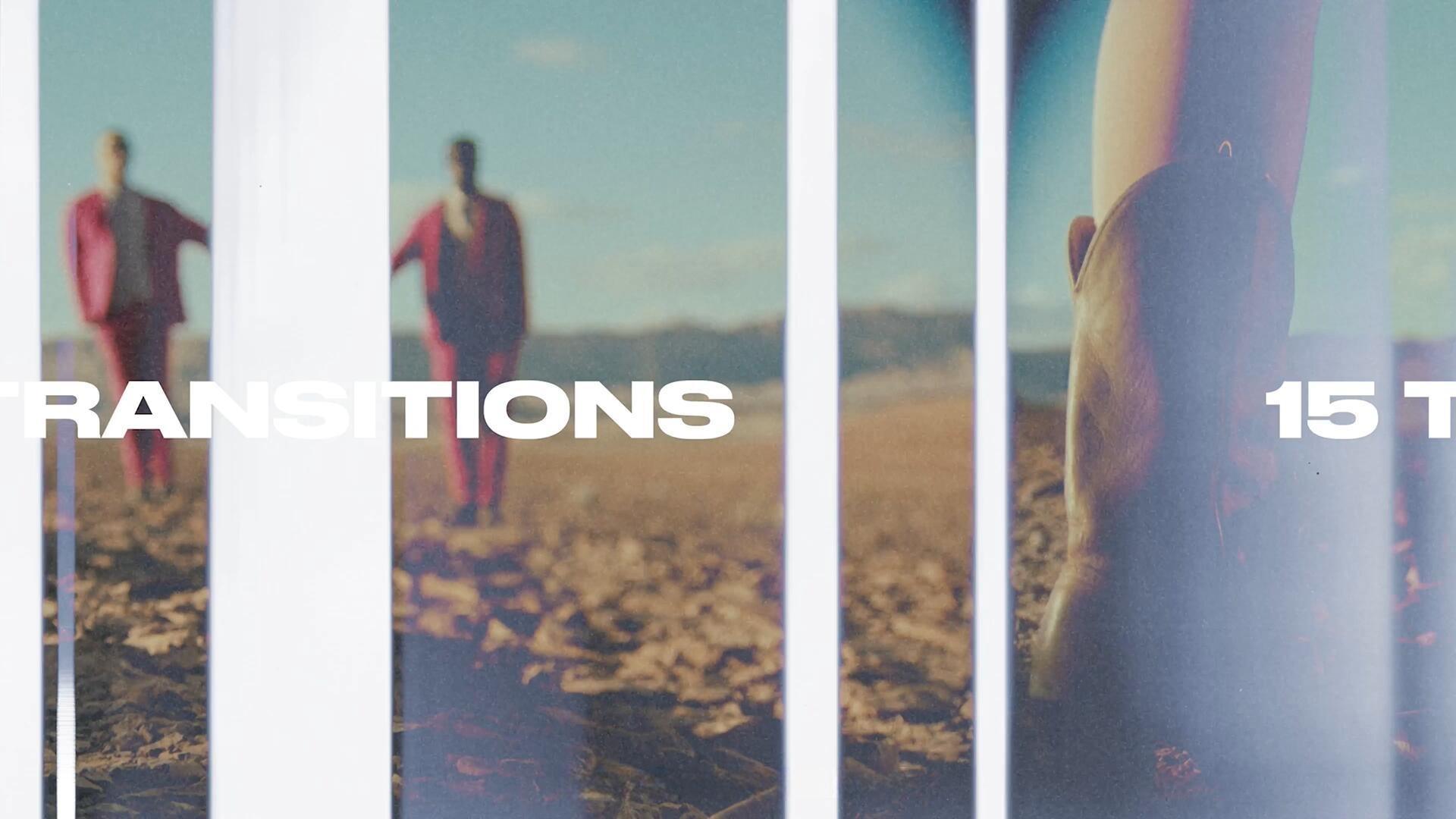 AE/PR模板：15个复古美学故障朦胧胶片打印扫描颗粒叠加视频无缝转场过渡（13309）