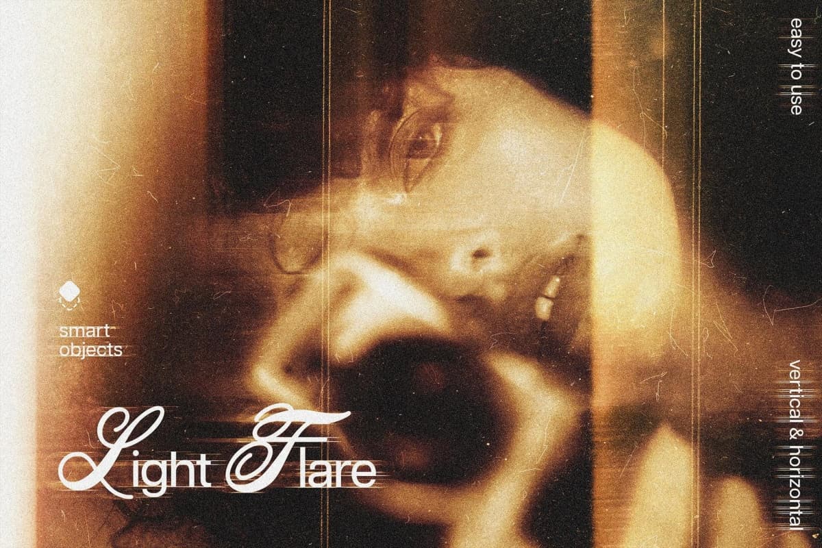 复古美学邋遢旧棕褐色薄膜效果叠加纹理PSD特效样机 Light Flare Photo Effect(13355) 复古美学邋遢旧棕褐色薄膜效果叠加纹理PSD特效样机 Light Flare Photo Effect(13355)