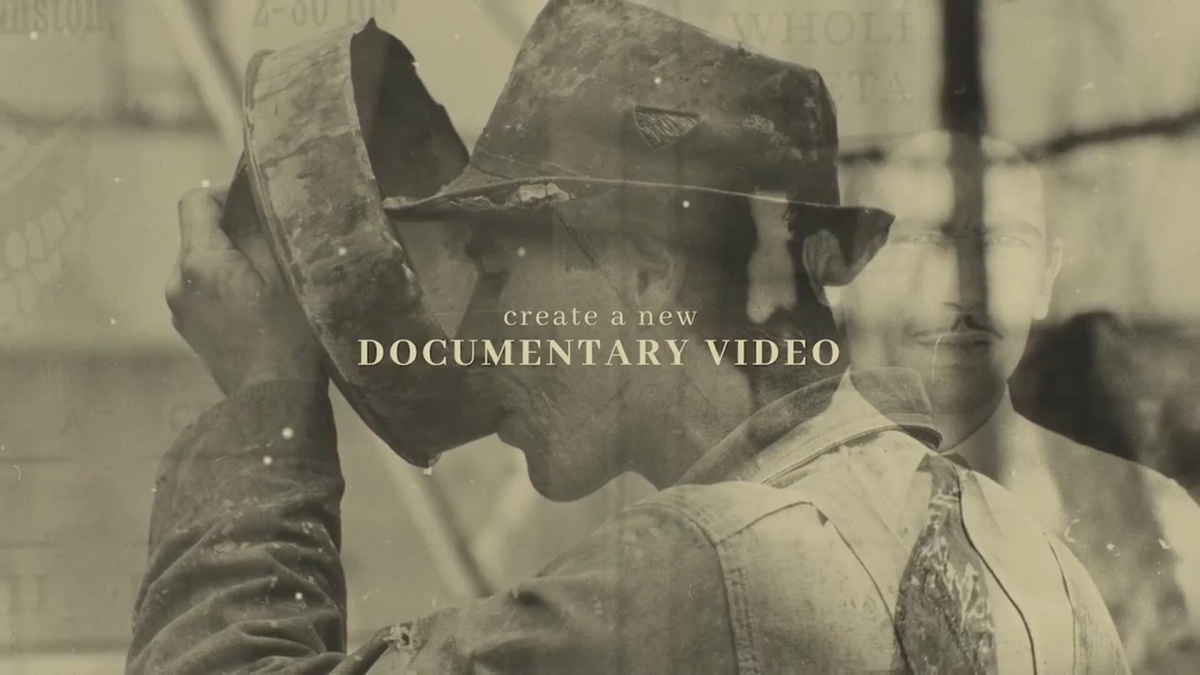 AE/PR模板：复古纪实战争历史纪录片回忆录电影电视预告片头模板（13253）