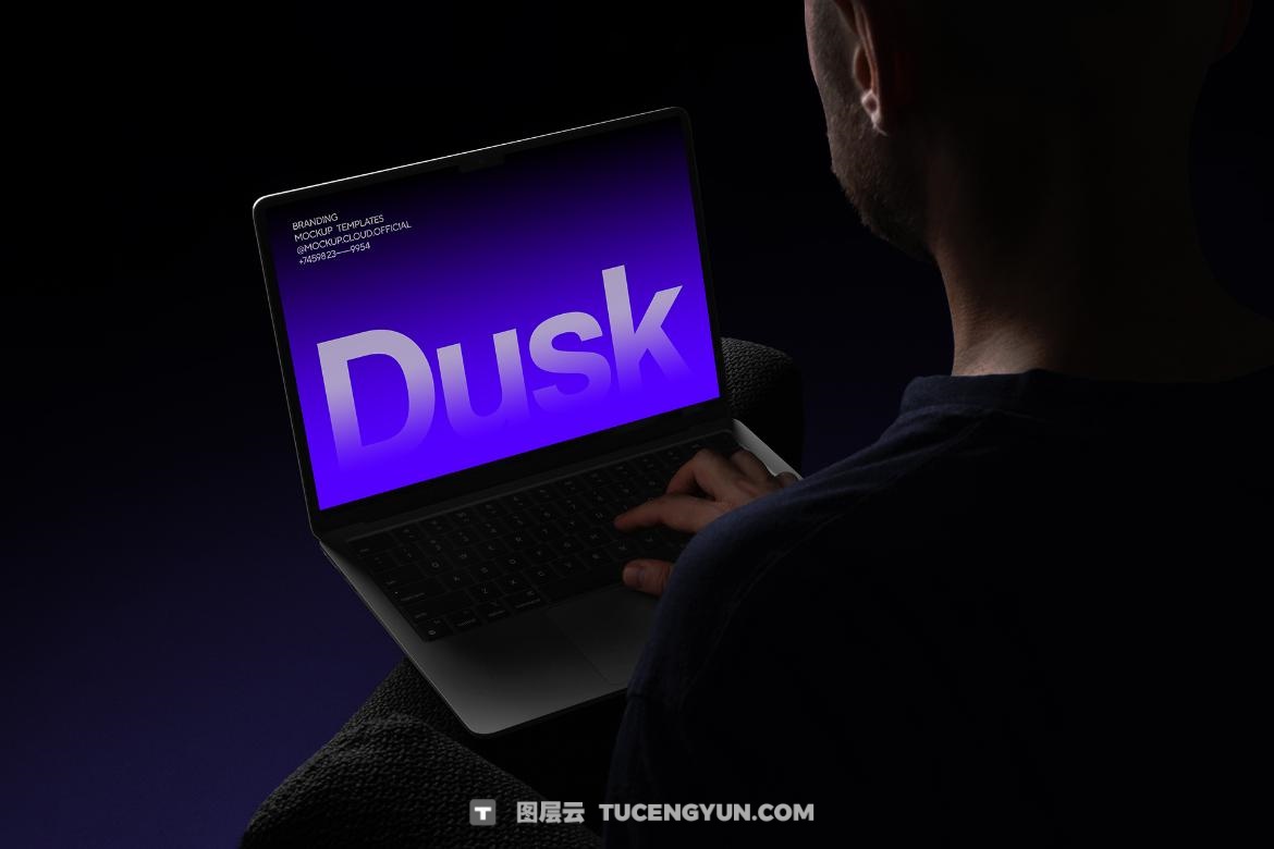 23款现代极简档案夹名片书籍T恤手提袋帆布袋手机Mac笔记本电脑平板品牌VI设计作品展示PSD样机套装 Dusk Branding Mockups Kit（13390）