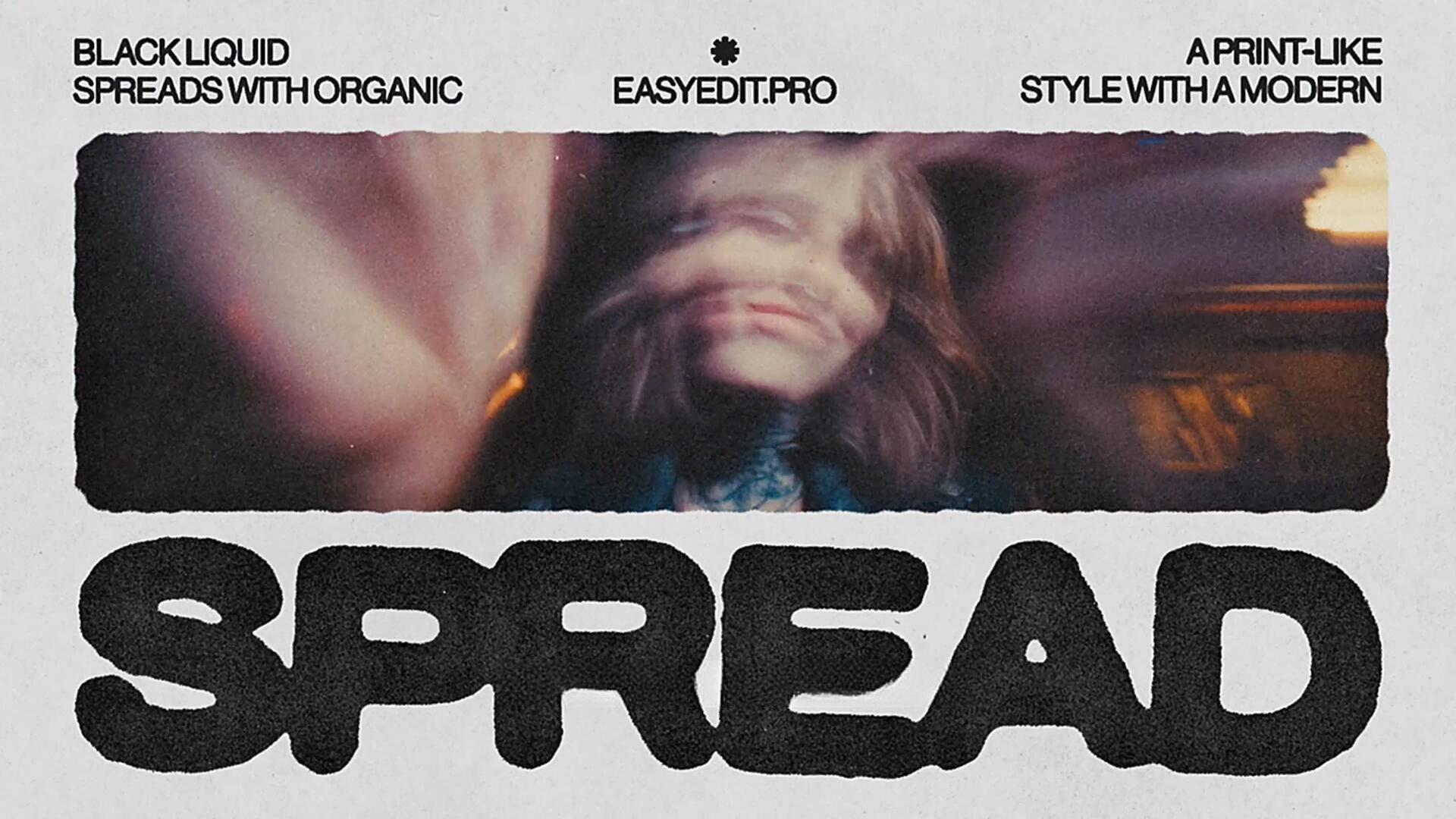 AE模板：复古墨水晕染墨迹出血仿真文本标题动画（13633）