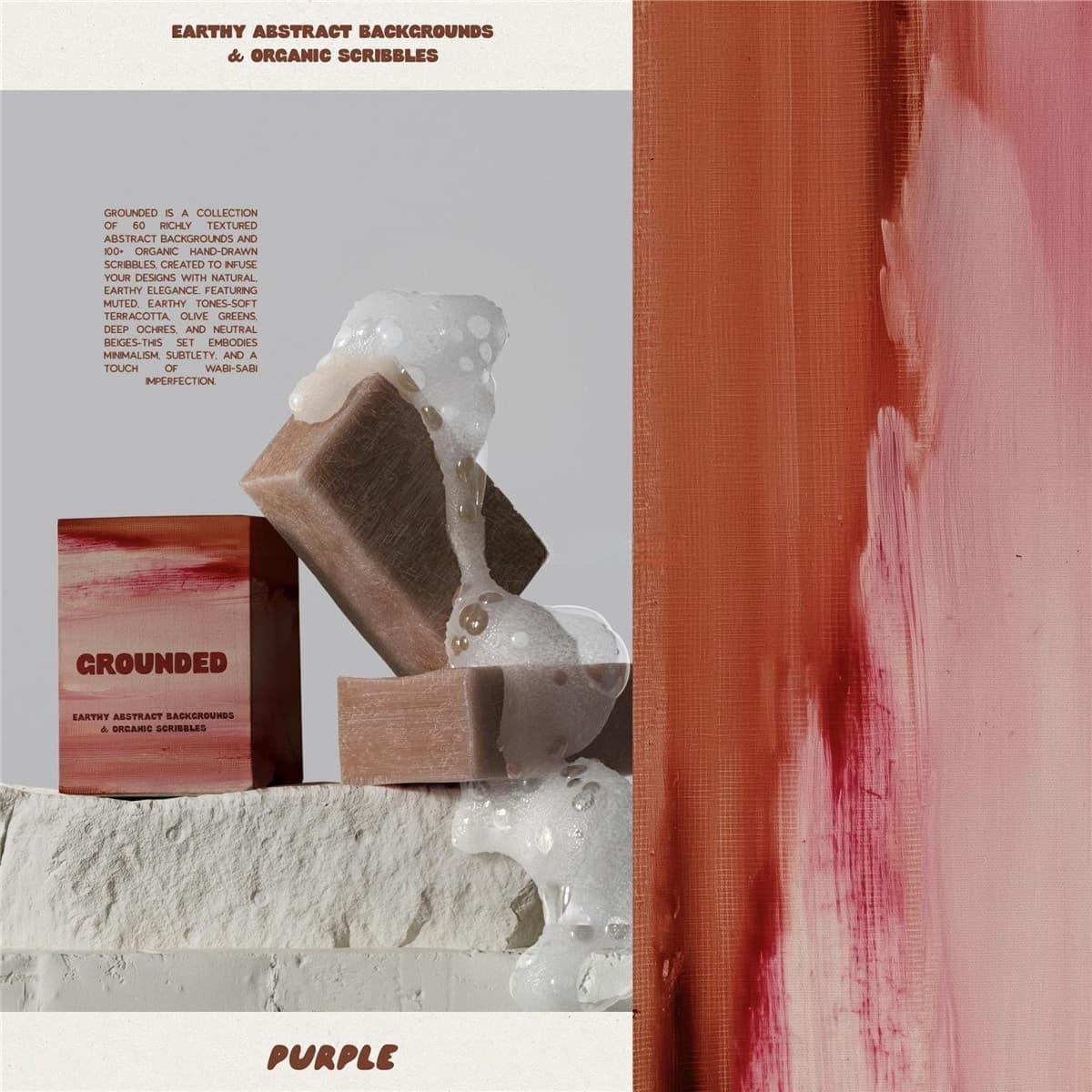 160个安静优雅琥珀色拼贴艺术抽象颜料手绘JPG背景PNG涂鸦笔迹图片设计套装 Grounded Backgrounds & Scribbles（13153）