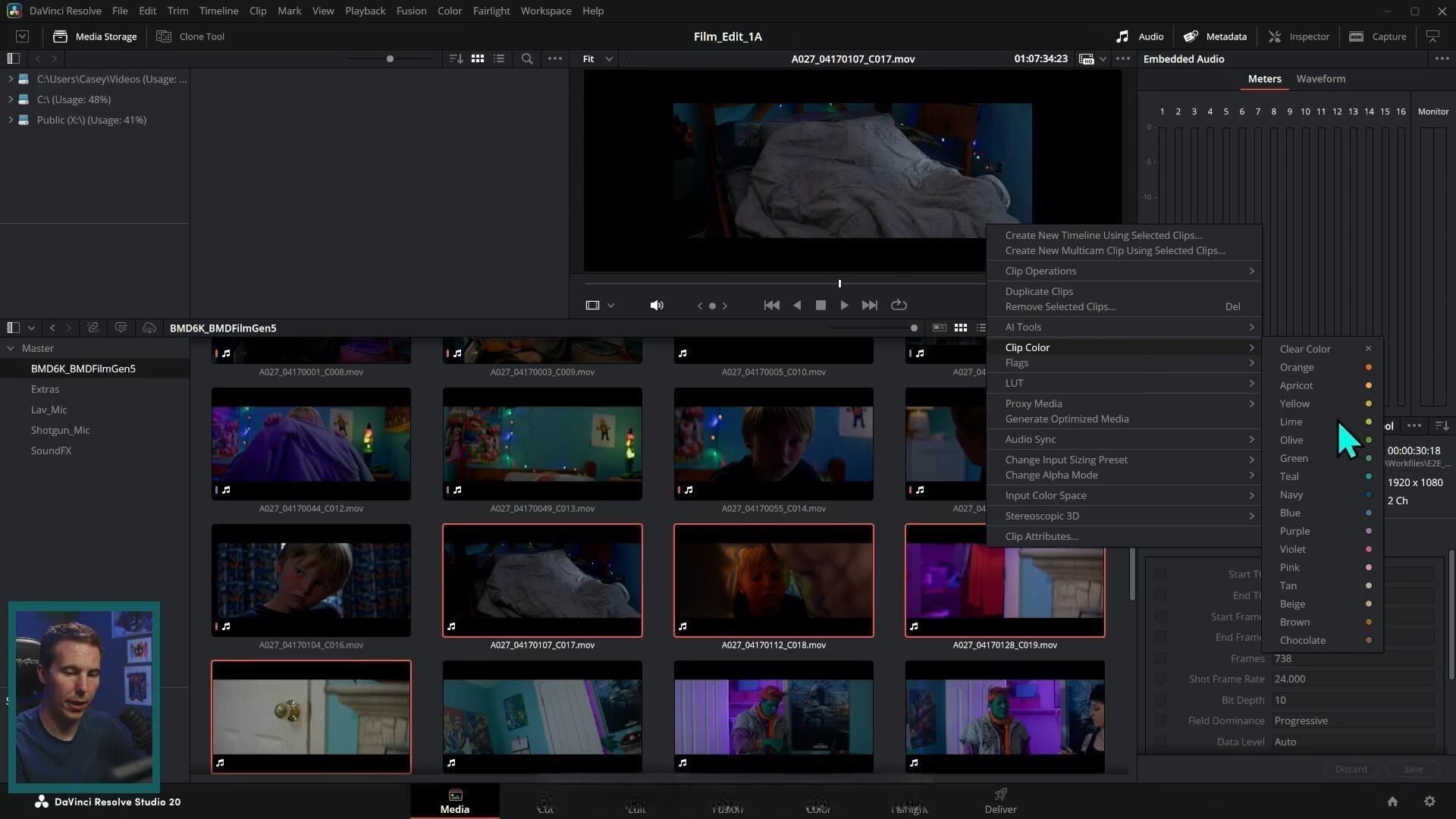 大师课程:Casey Faris达芬奇短片剪辑、色彩、视觉特效和声音设计视频课程+项目文件 中文字幕 Casey Faris Make A Film in DaVinci Resolve(13514) 大师课程:Casey Faris达芬奇短片剪辑、色彩、视觉特效和声音设计视频课程+项目文件 中文字幕 Casey Faris Make A Film in DaVinci Resolve(13514)