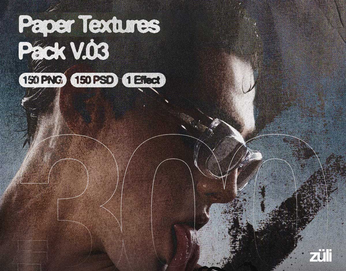 300个复古褶皱破损撕裂划痕牛皮草稿废纸扫描影印纸张背景肌理PNG+PSD置换贴图套装 Züli – 300 Paper Textures Pack V.03（13522）