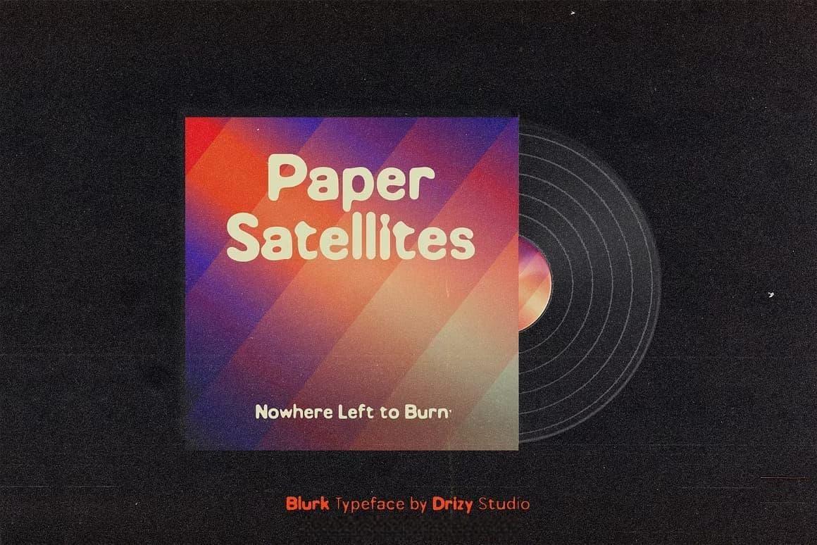 英文字体：创意超现代热熔几何品牌海报封面设计字体 Blurk – Ultra Modern Font（13331）