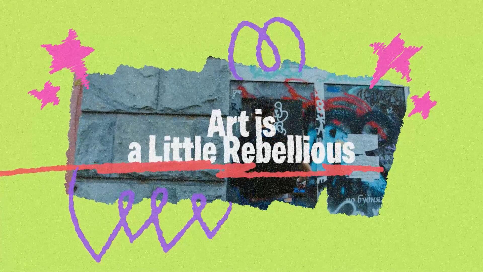 AE模板：大胆潦草粉笔手绘涂鸦粗糙文字标题动画（13879）