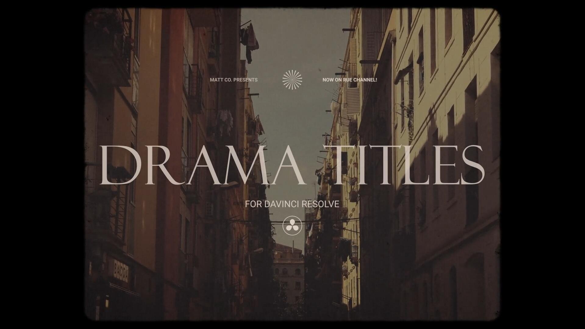 30个复古好莱坞史诗电影纪录片预告片剧院海报片头动画达芬奇模板（11610）