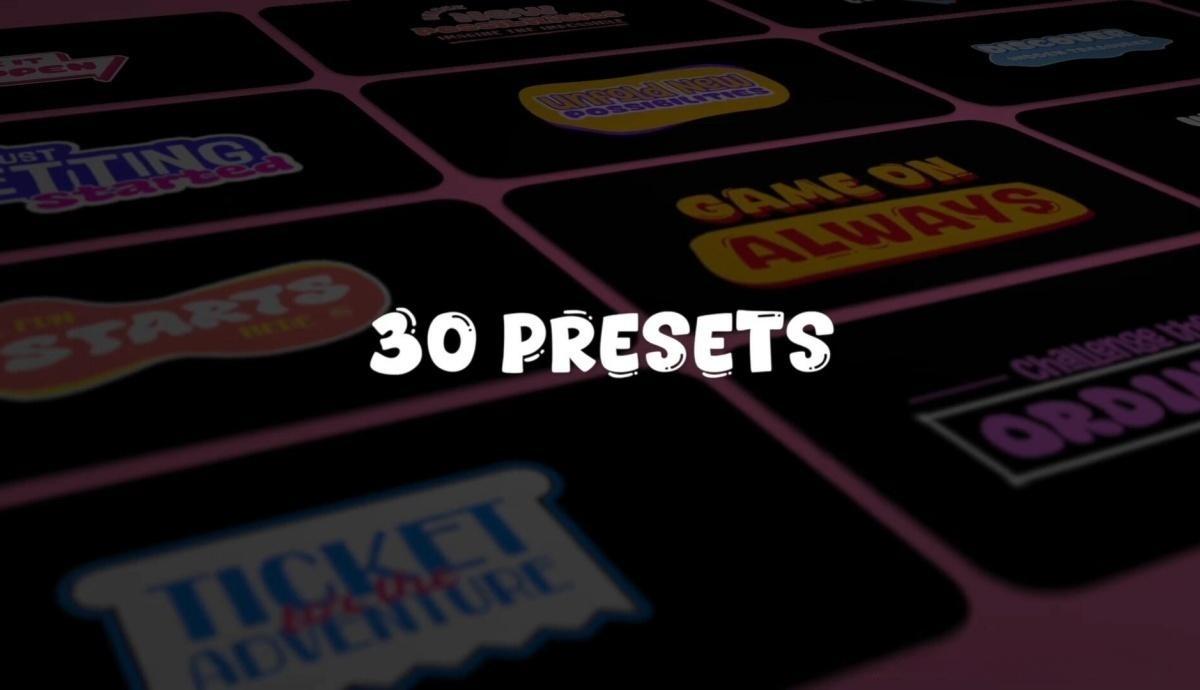 FCPX插件：30个趣味卡通综艺节目可爱花字贴纸文字标题动画 Fun Titles（13099）