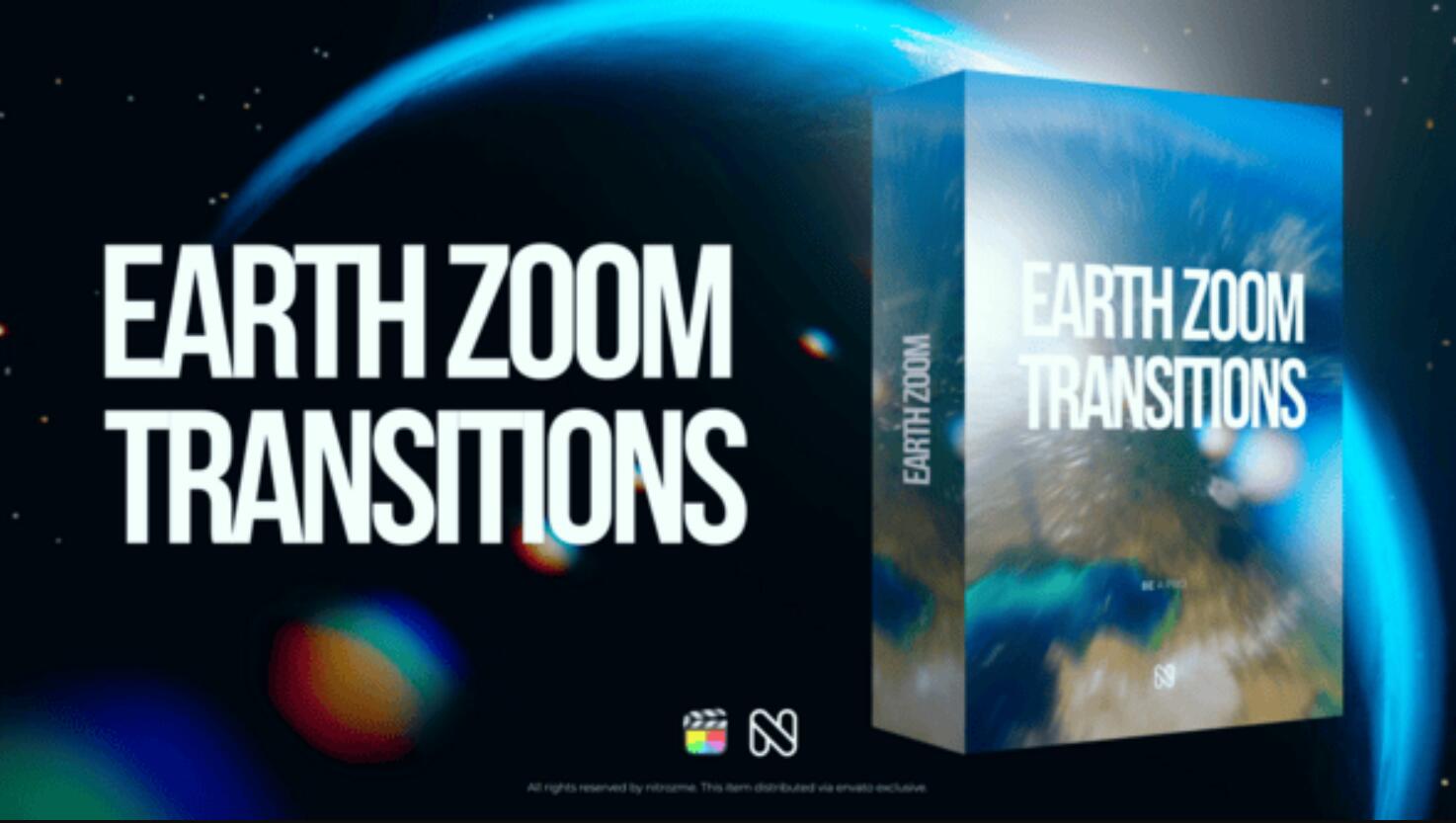 AE/PR/FCPX/达芬奇模板：40个创意启示录卫星地球缩放无缝转场过渡（13697）