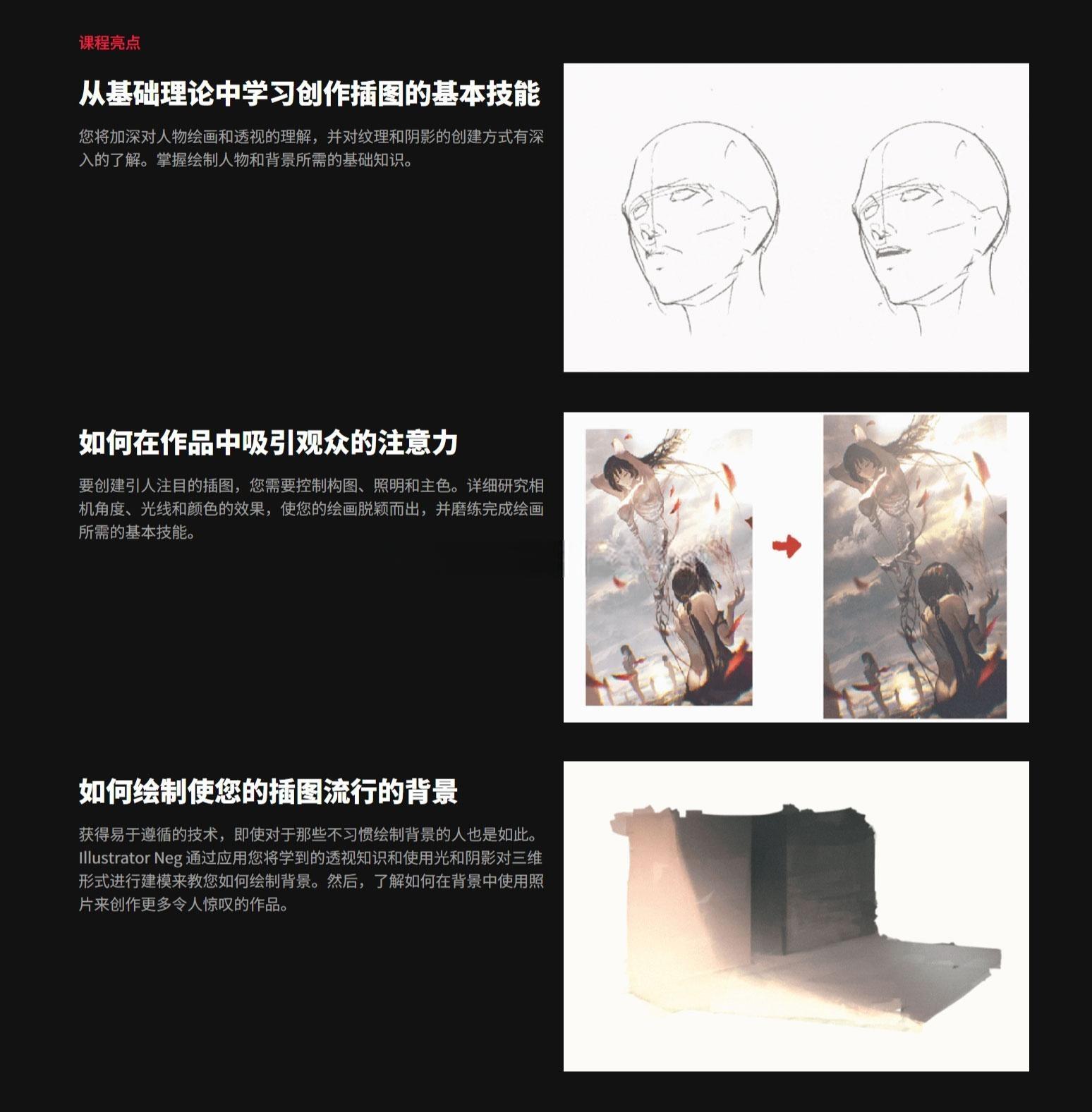 大师课程：掌握Procreate人物故事插画基础进阶视频课程 中文字幕（13050）