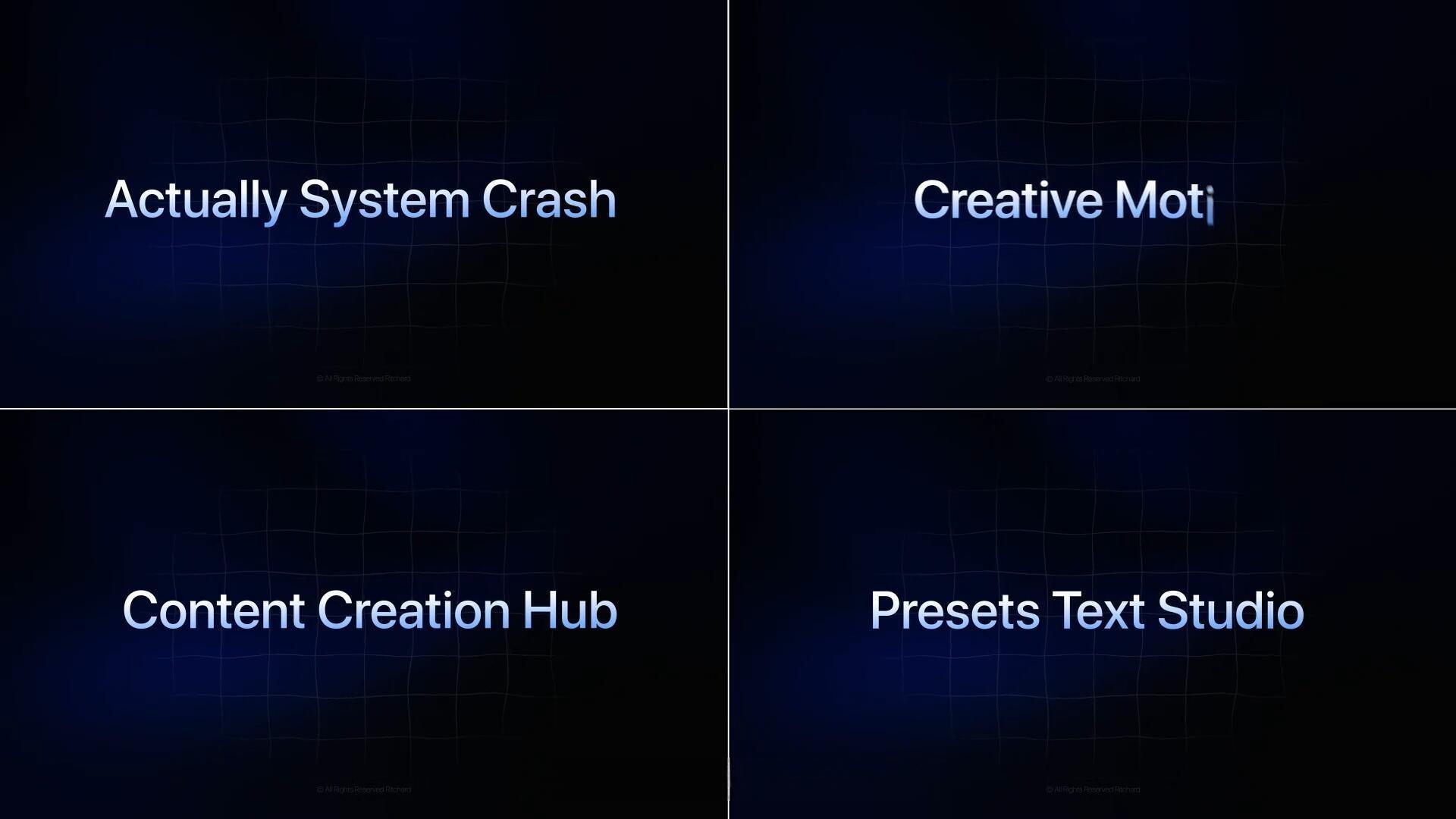 AE模板：极简干净粗体文本标题字幕排版动画（13289）