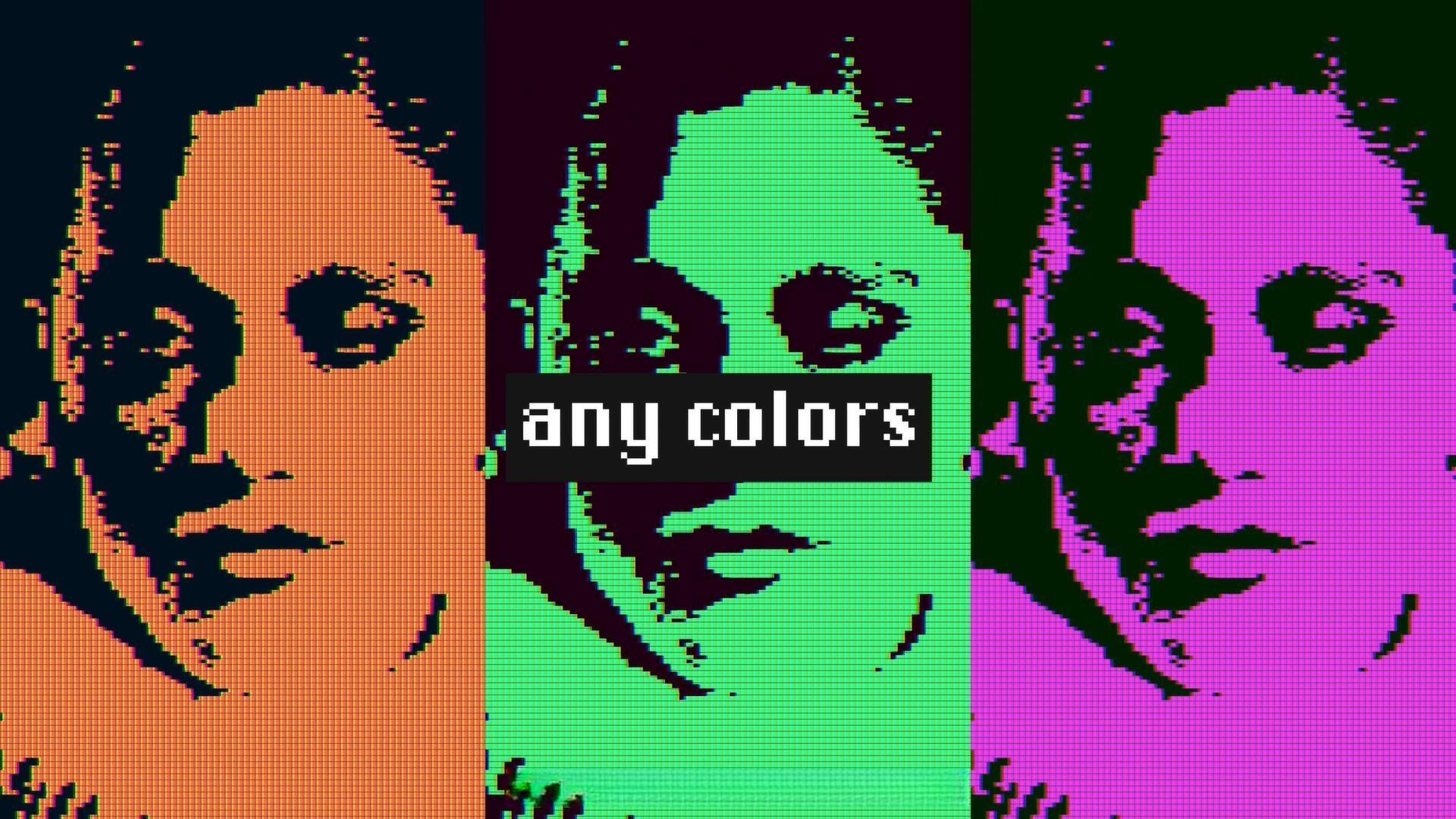 AE模板：复古8bit像素风格做旧半色调数字失真动态艺术效果模板（13692）