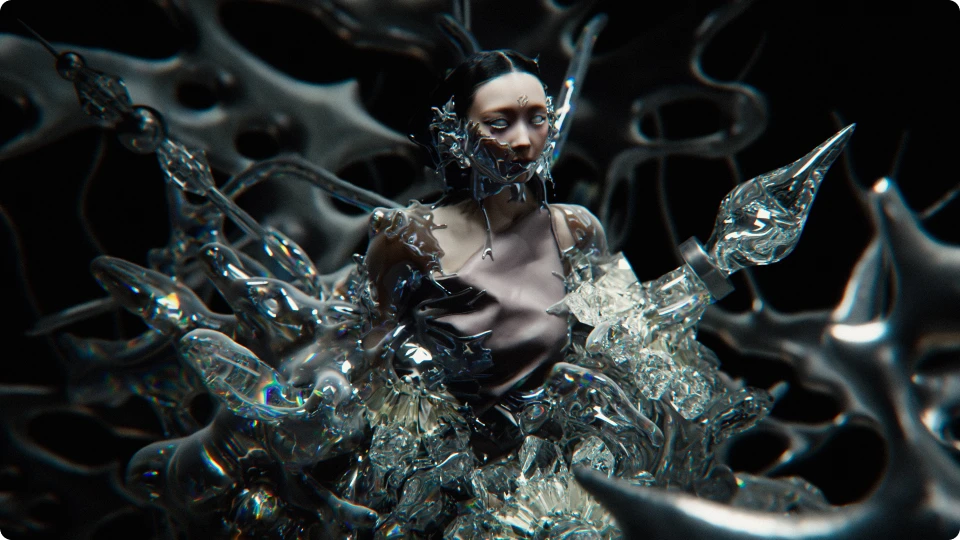 大师课程：韩国K-Pop潮流视觉酸性金属3D/VFX商业级宣传片专辑音乐MV广告制作流程C4D视频课程+工程文件 中文字幕（12688）