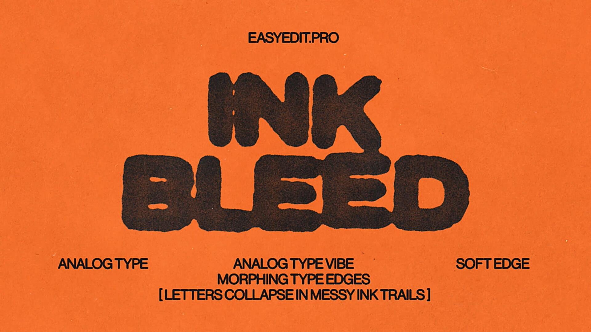 AE模板：复古墨水晕染墨迹出血仿真文本标题动画（13633）