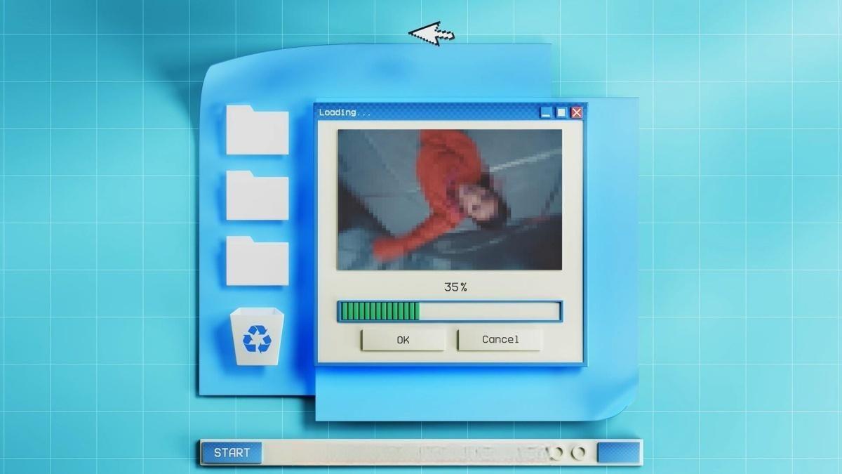 PR模板：复古美学WIN95旧计算机存档窗口展示模板动画（13328）