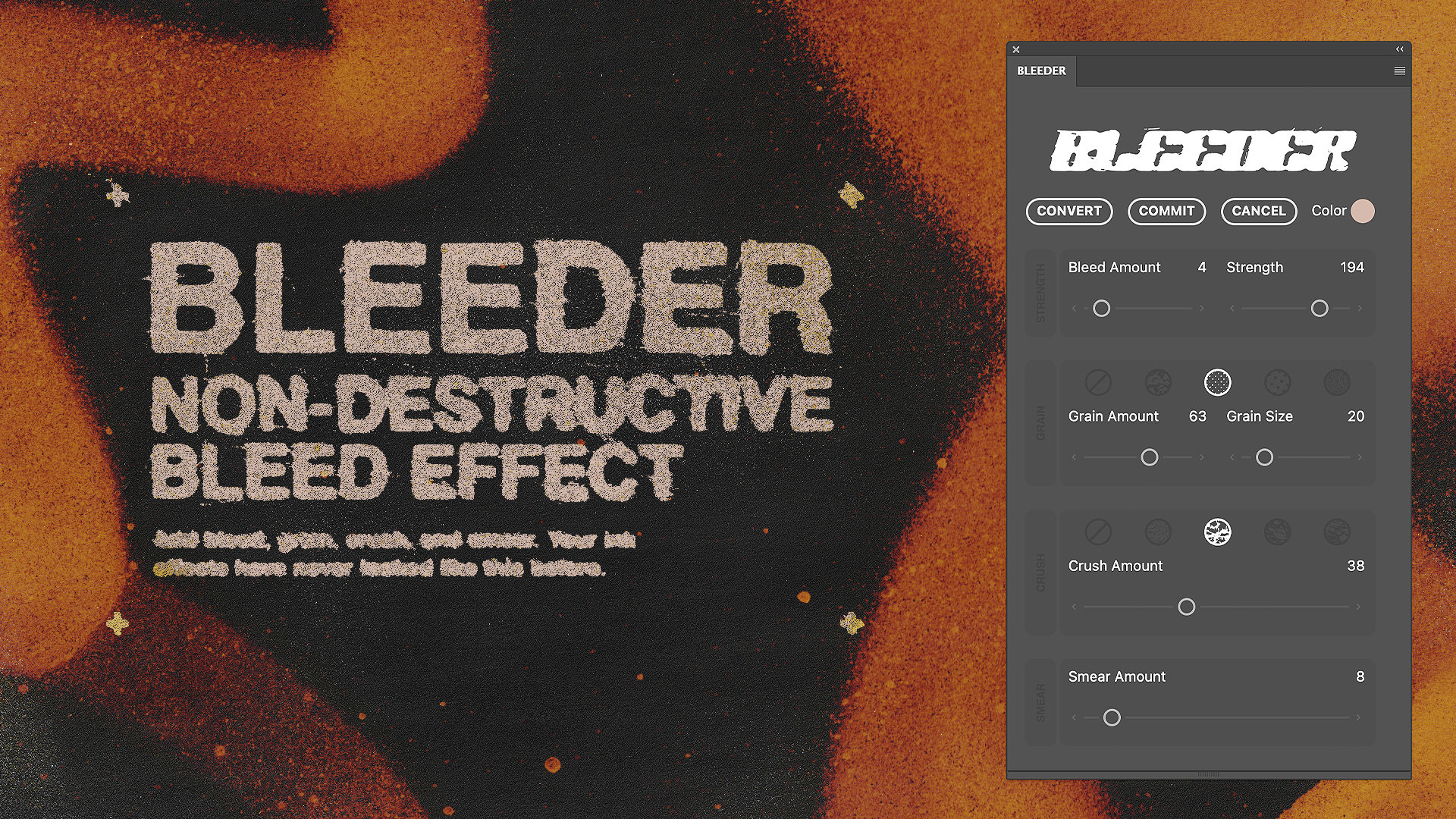 PS插件:真实质感非破坏性墨水晕染墨迹出血仿真文本标题效果Photoshop插件 BLEEDER – Ink Bleed Photoshop Plugin(13618) PS插件:真实质感非破坏性墨水晕染墨迹出血仿真文本标题效果Photoshop插件 BLEEDER – Ink Bleed Photoshop Plugin(13618)