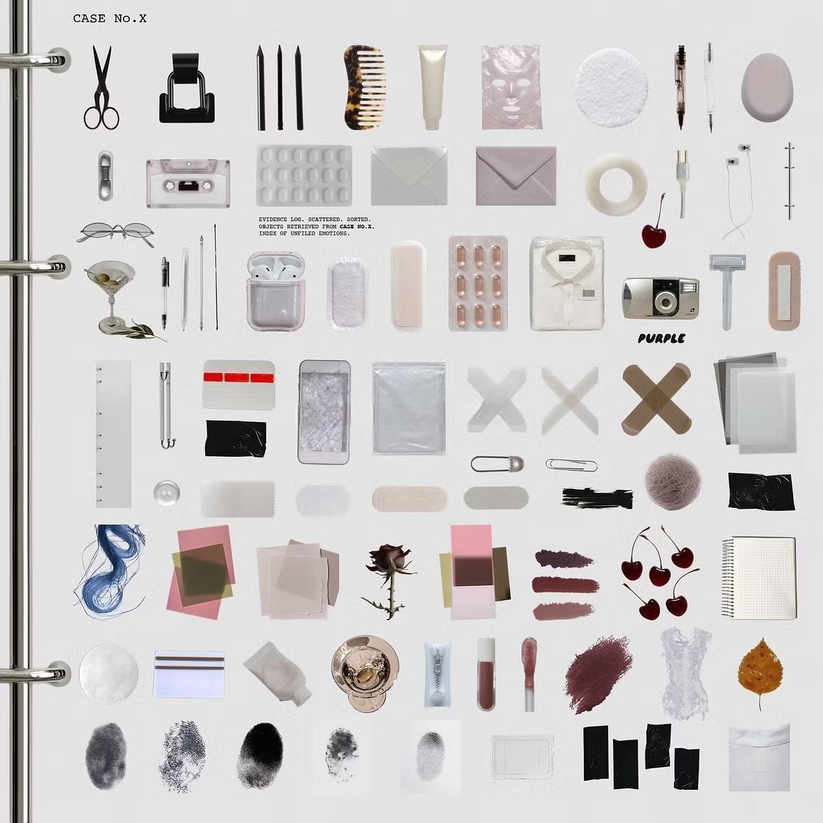 超现实极简主义怪异时尚美学拼贴艺术表格字母数据卡涂鸦胶带电线个人物品PNG免扣图片设计元素套装 CASE No.X: Collage Pack（13126）