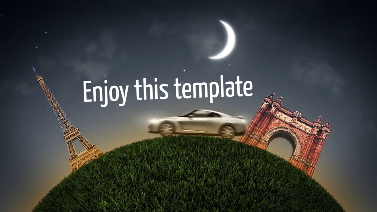 达芬奇模板：创意风格户外旅拍Vlog旋转地球仪开场片头（13261）