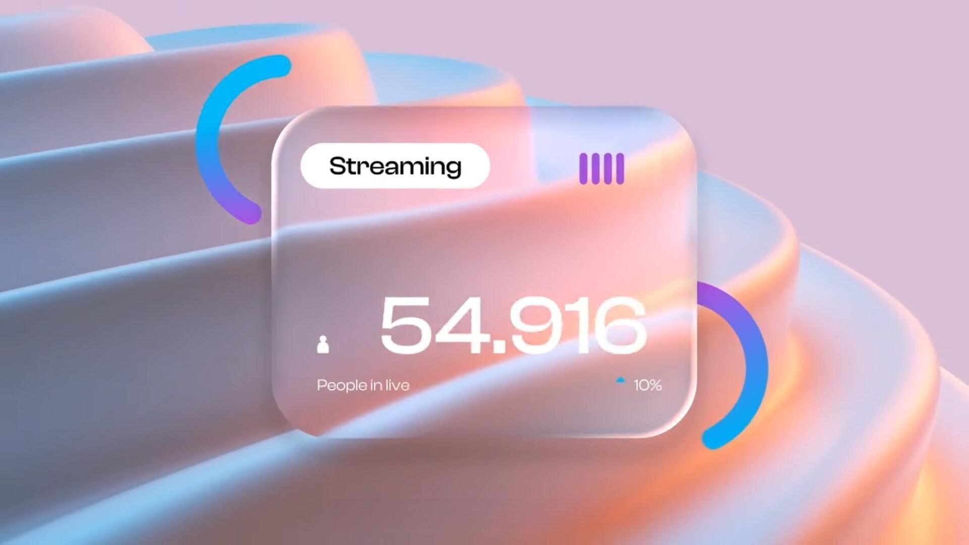 AE模板：创意苹果液态玻璃美学信息图表小部件文字标题动画（13596）