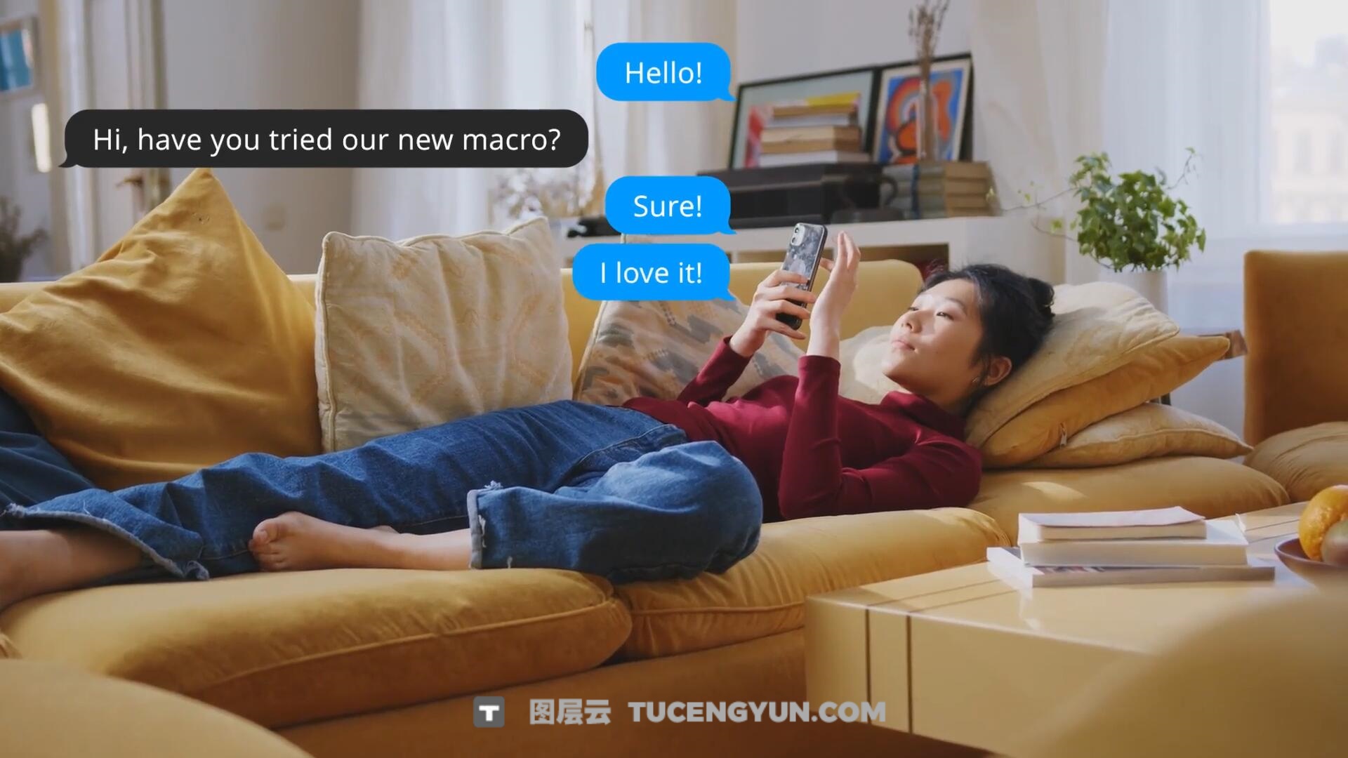 达芬奇预设：极简风格短信微信文本对话聊天弹窗动画效果（13672）