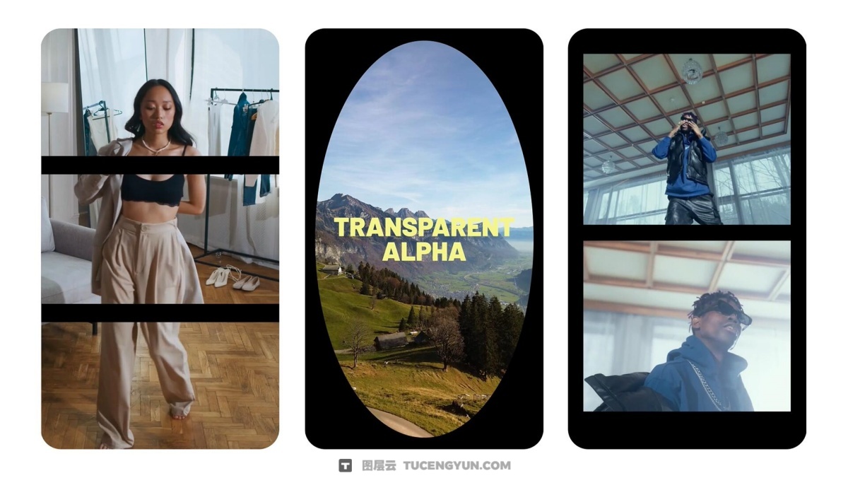 19个复古电影美学胶片帧镜头方形圆角边框遮罩叠加竖屏视频素材（13452）