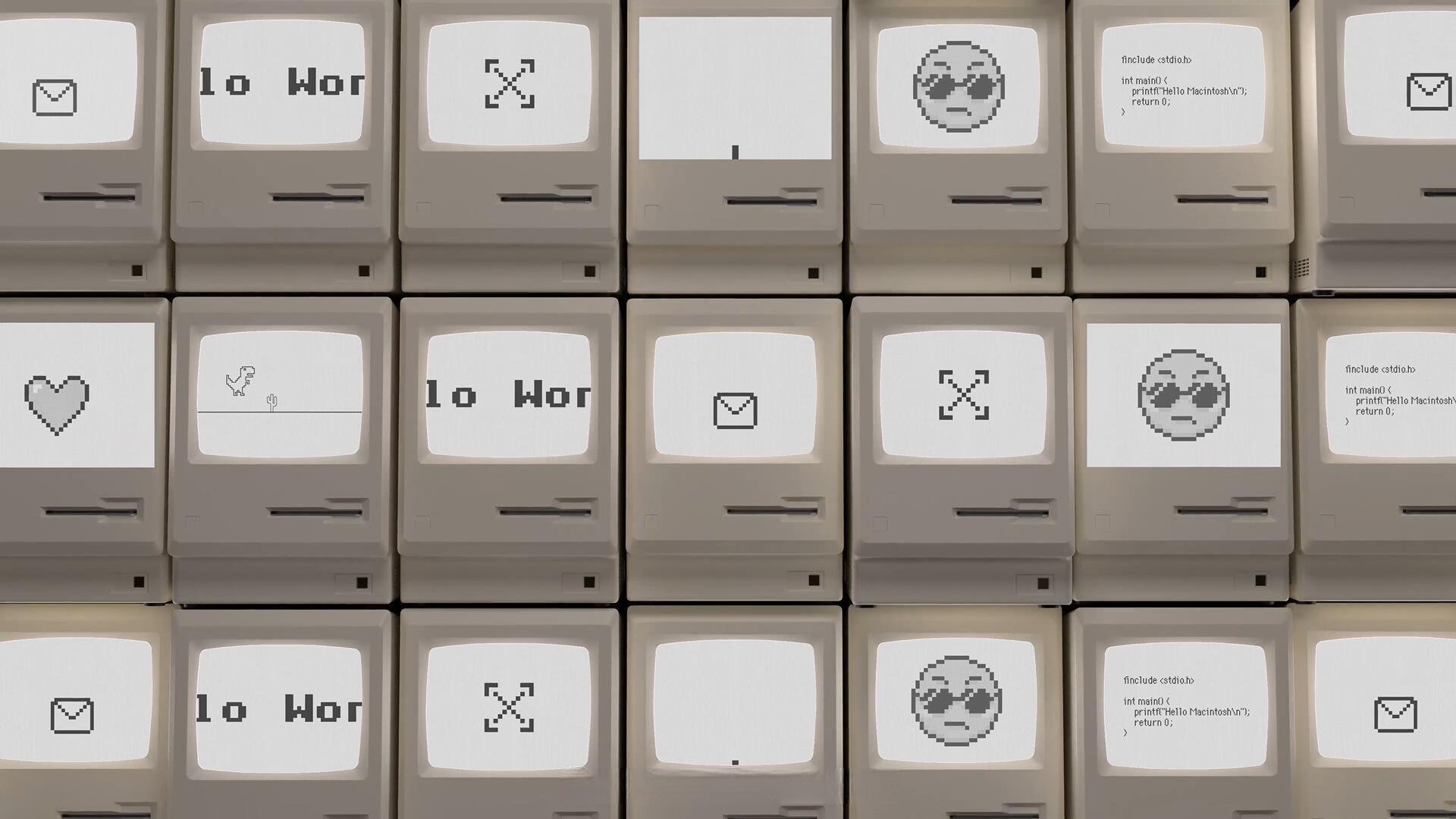 AE模板：超现实主义经典怀旧计算机屏幕桌面显示4K文字标题LOGO动画模板（13303）