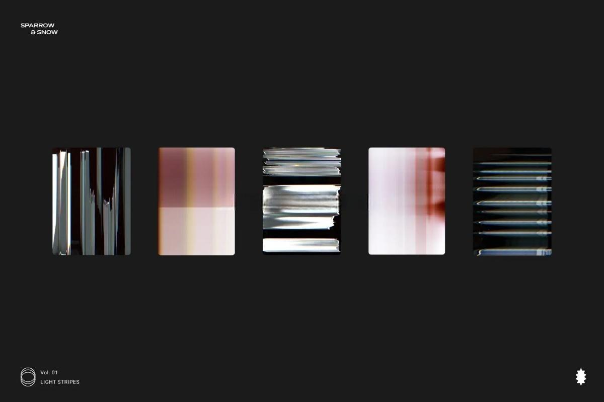 65种高分辨率线性霓虹浅色渐变条纹叠加背景纹理 Light Stripes Hi-Res Overlays & Textures（13610）