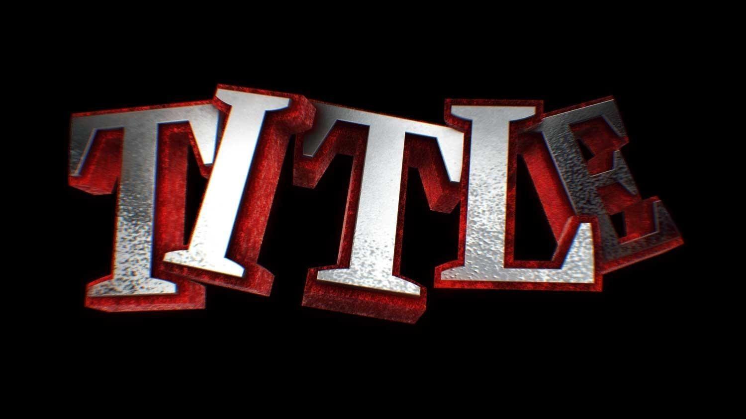 嘻哈朋克风格酸性金属镀铬音乐MV短片剪辑3D字母标题动画AE项目文件+视频教程 ANT6NIO’S 3D TITLE CARD PACK（13210）