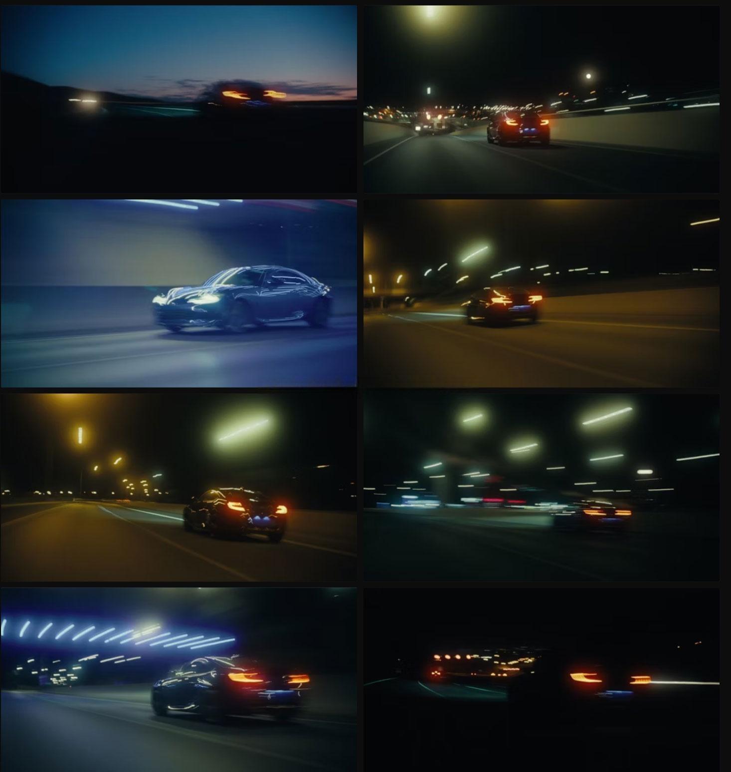 Artlist 69个复古美学慢快门霓虹灯光擦拭速度感汽车剪辑实拍镜头视频素材（13338）