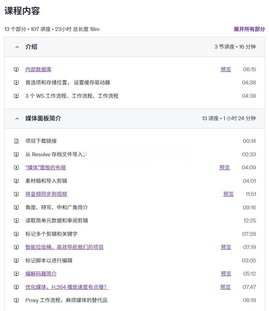 大师课程：Davinci 达芬奇项目引导式剪辑入门基础到进阶视频教程 中文/英文字幕 Project-Led Editing in Da Vinci Resolve Beginner to Advanced（12182）