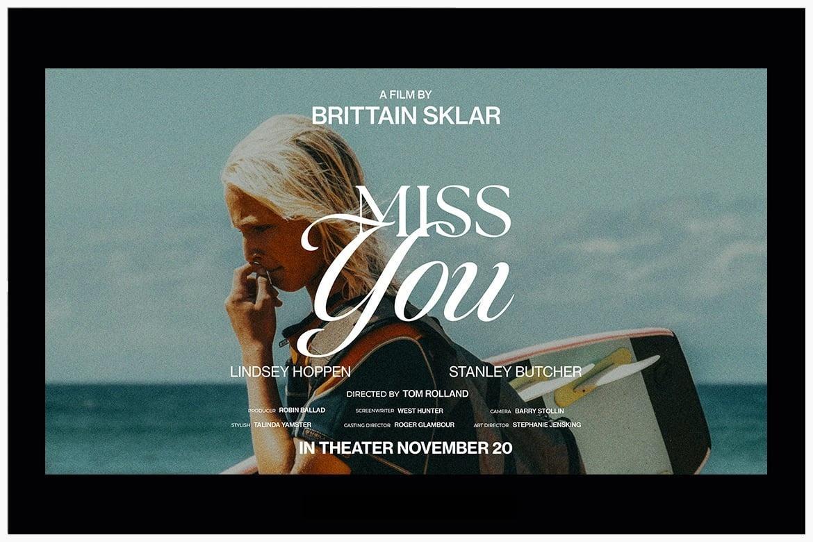 44个大胆电影美学梦幻、浪漫、科幻、惊悚海报电影预告片4K封面海报文字标题排版PSD模板（13883）