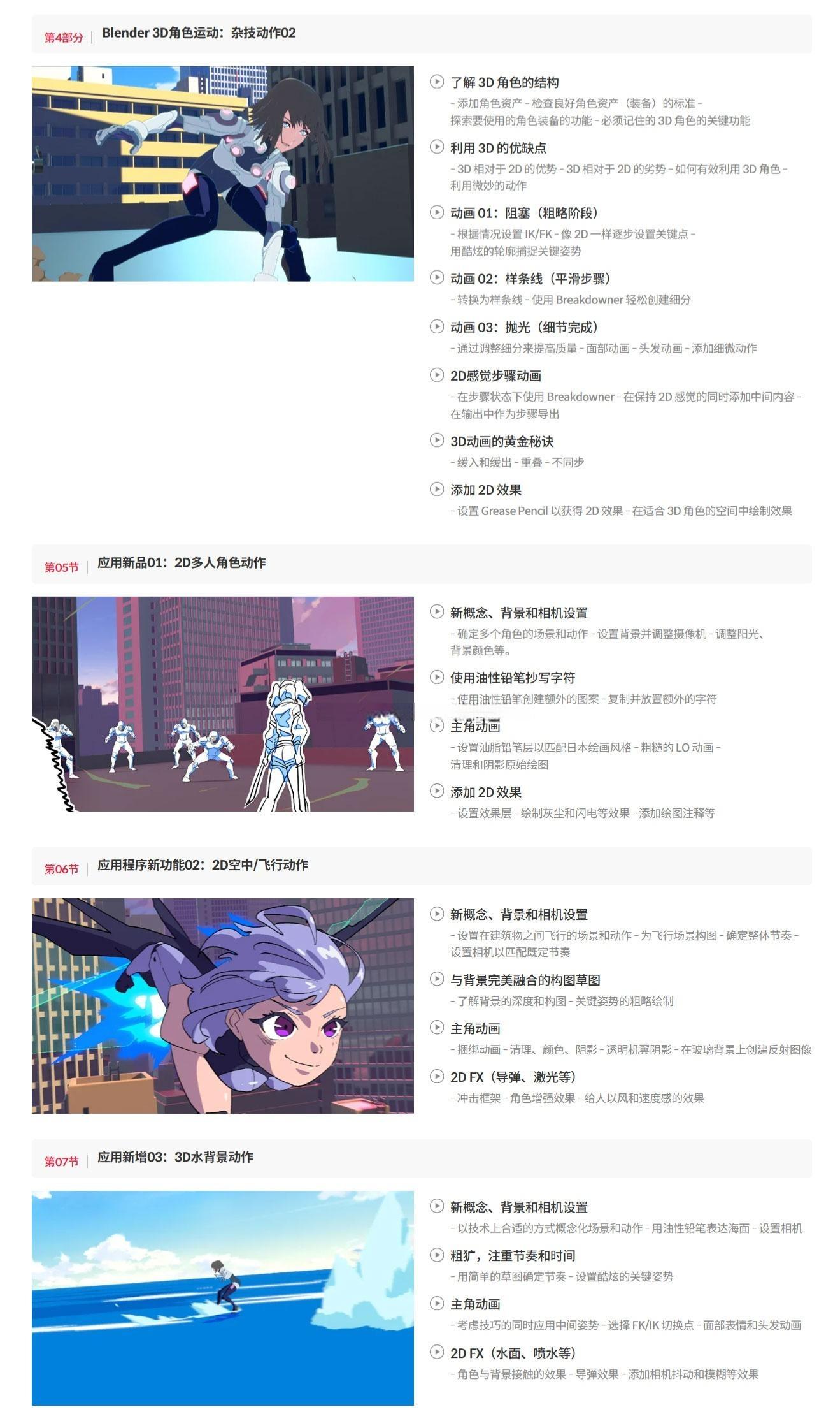 大师课程：掌握Blender制作2D/3D动漫动作动画视频课程 中文字幕（13097）