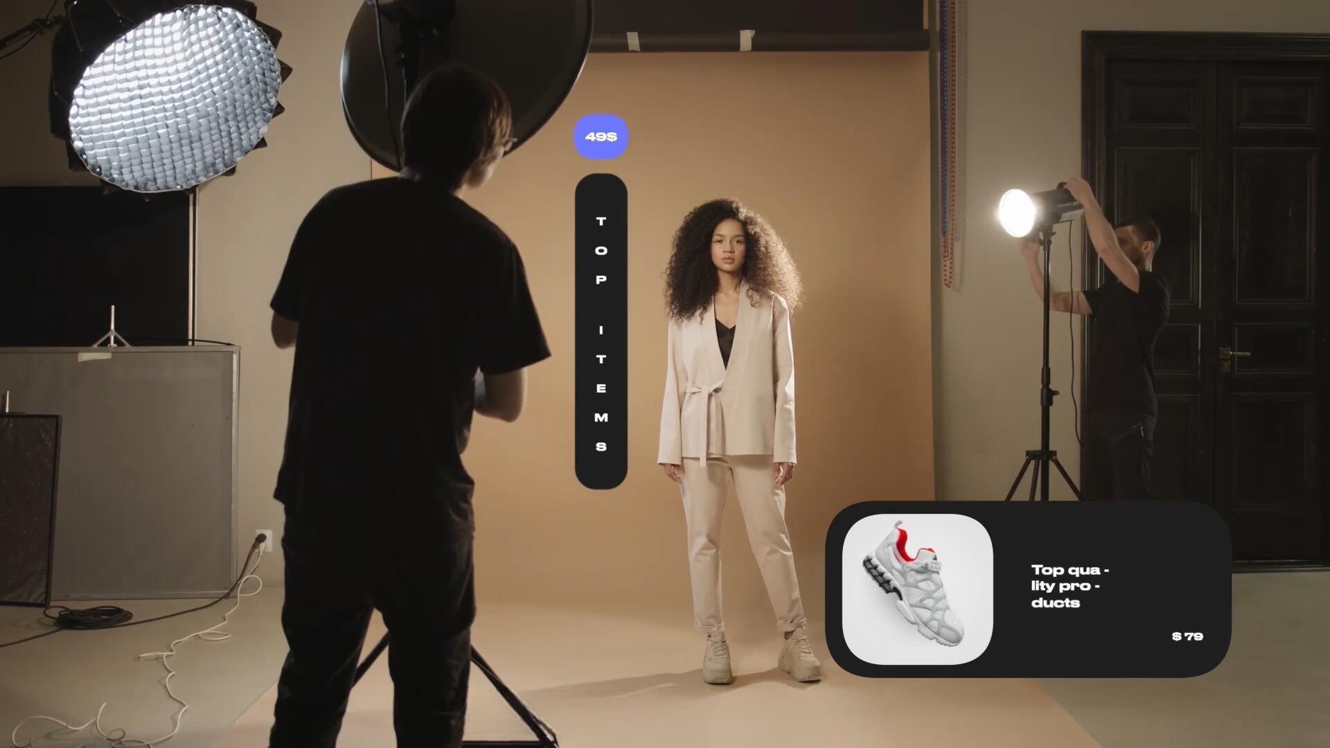 FCPX插件：极简主义服装穿搭产品价格信息动画（13869）