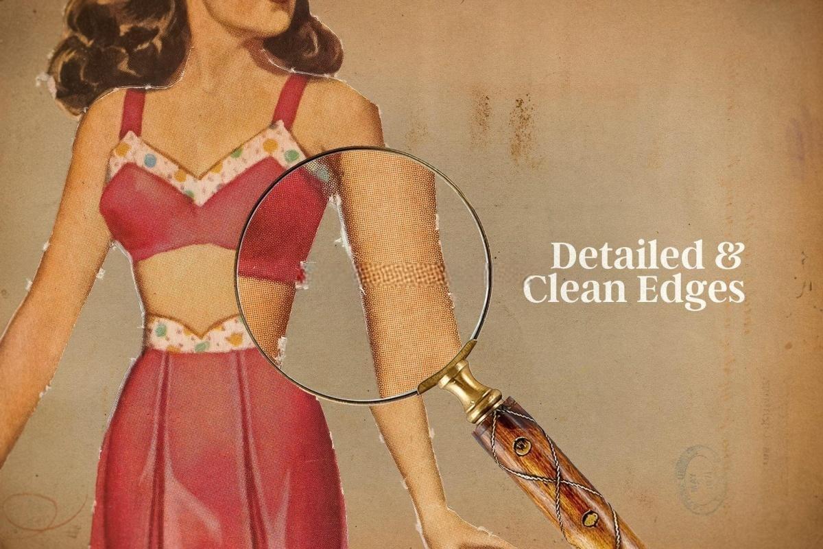 170个复古拼贴艺术磨损撕纸邮票菜单手写信件情书标签印刷书页PNG免扣背景设计元素 Vintage Ephemera Paper Pack（13043）