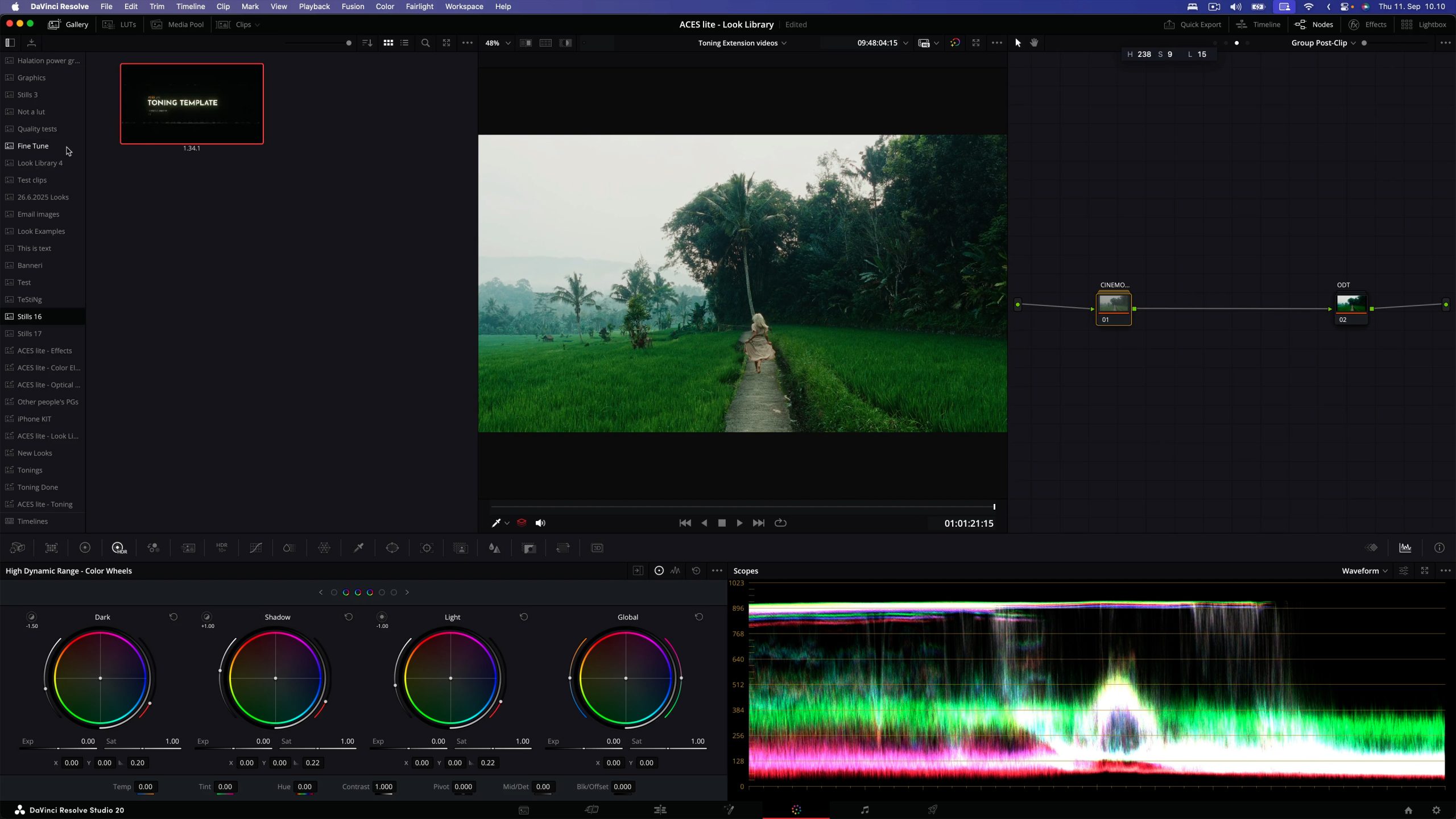 Joo.Works 复古真实电影级青橙、冷暖单色胶片模拟风格化色彩分级ACES工作流调色节点+大师课程 (中文字幕)（13384）