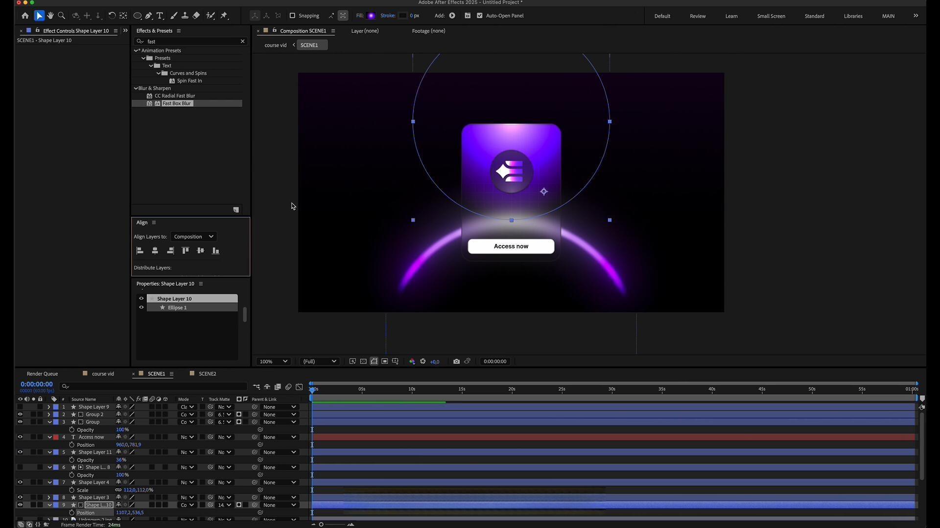 大师课程：AE从基础到高级渐变动画大师班视频课程 中文字幕（13184）