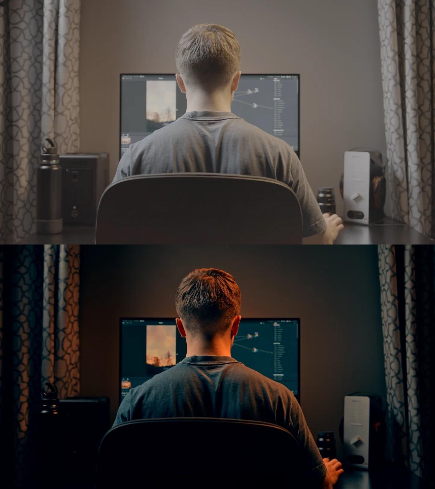 复古落日余辉氛围、冰川青、青橙色电影感色彩分级LUT调色预设+视频教程（13616）