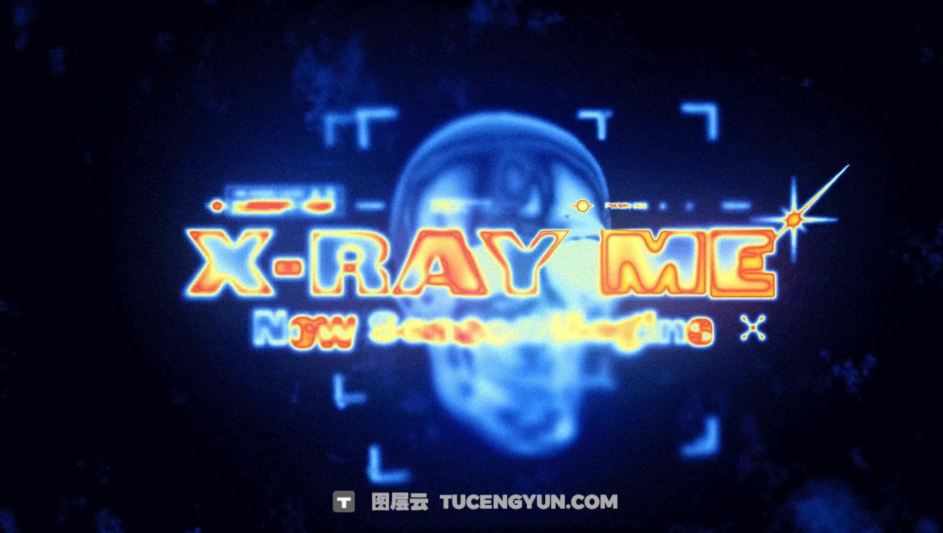 AE模板：复古迷幻渐变热成像扫描故障文字标题排版动画（13435）