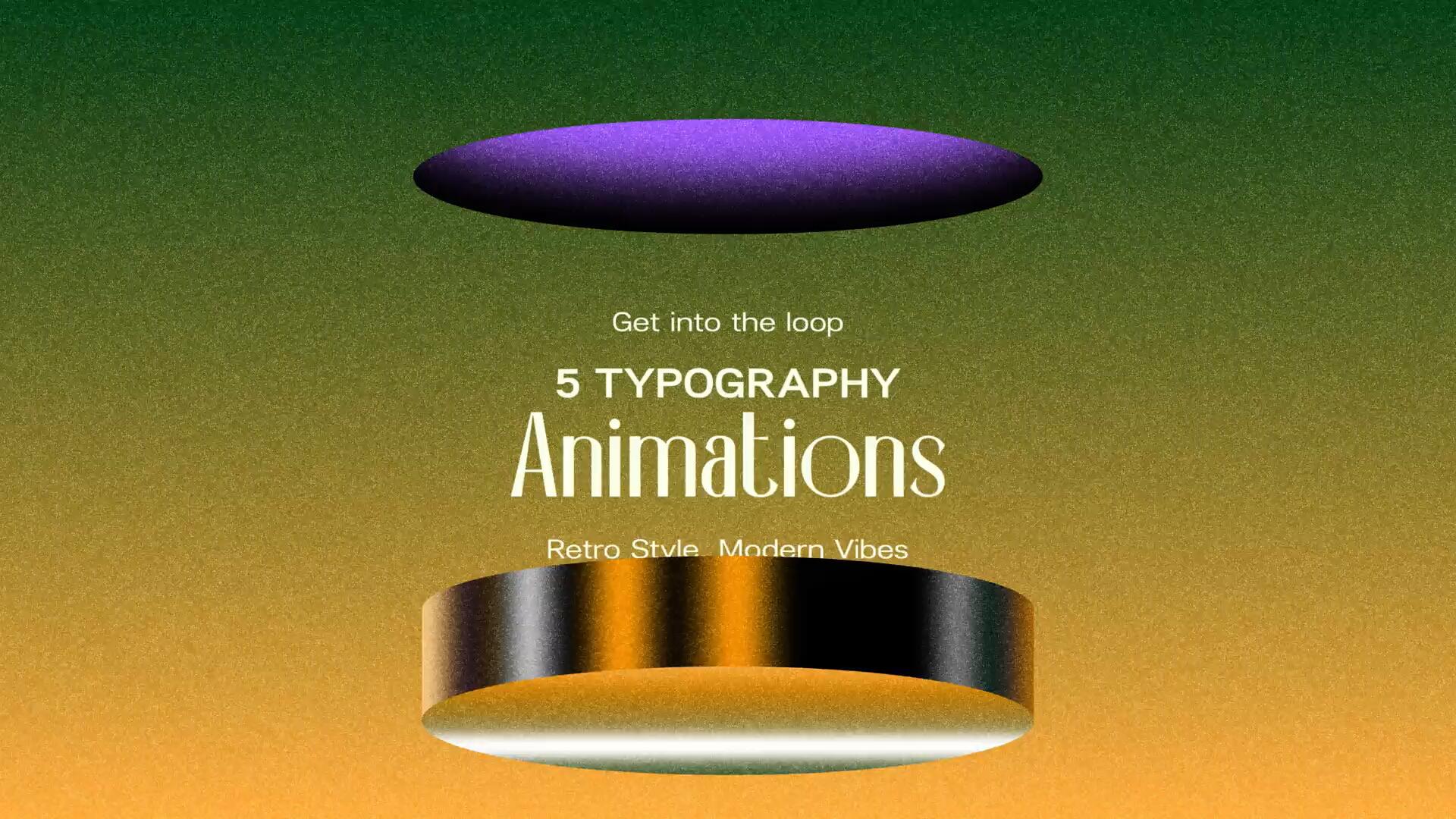 FCPX插件：5个复古潮流渐变迷幻弥散光噪点颗粒肌理视频文字标题LOGO展示动画（13339）