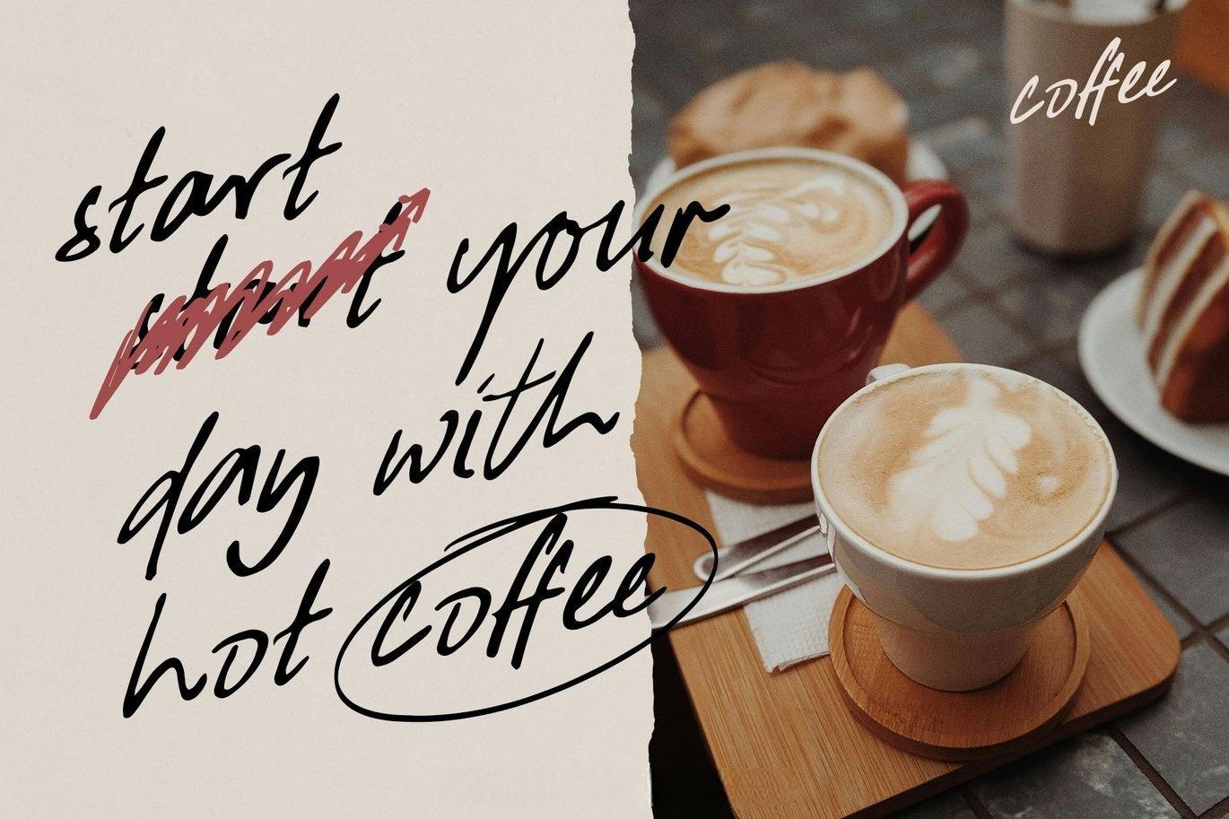 英文字体：真实自然流畅手写连笔logo徽标标题排版字体 Monling Handwritten Notes Font（13688）